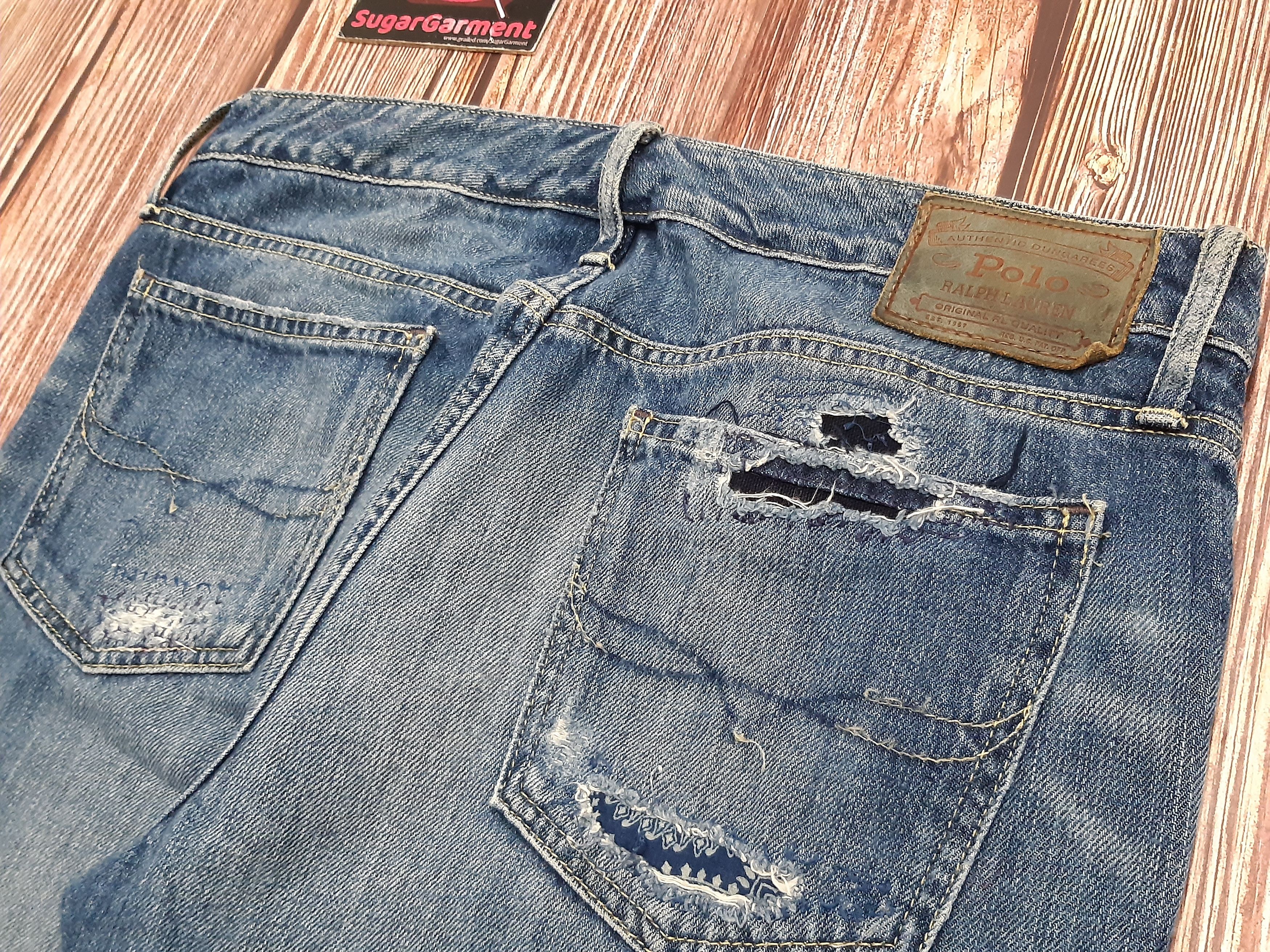 Polo Ralph Lauren × Vintage Ralph Lauren Jeans Vintage Patchworks Size 32" / US 10 / IT 46 - 15 Thumbnail