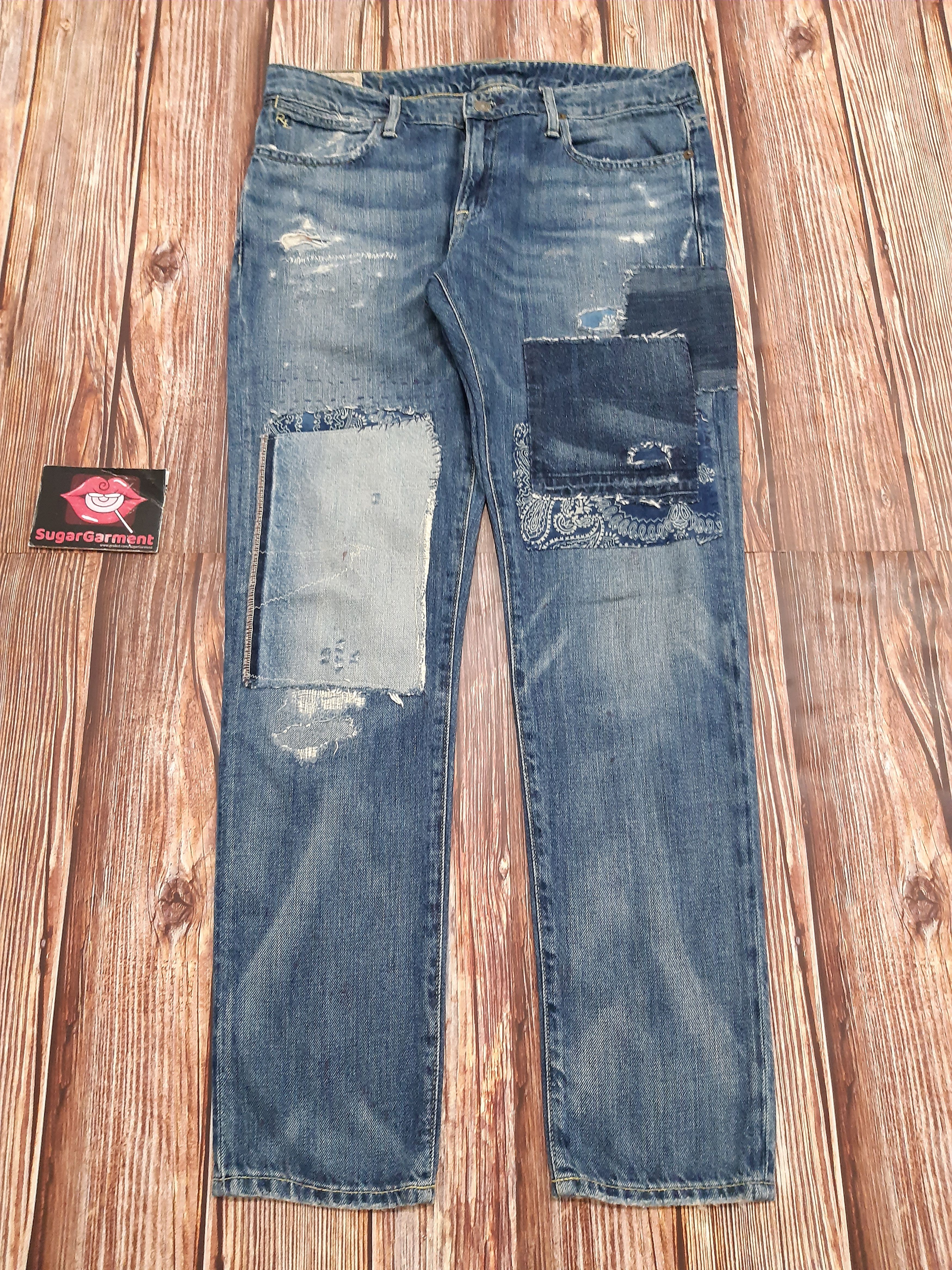Polo Ralph Lauren × Vintage Ralph Lauren Jeans Vintage Patchworks Size 32" / US 10 / IT 46 - 2 Thumbnail