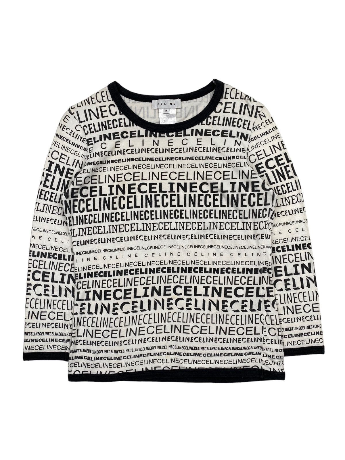 Celine Celine full spell out print long sleeve shirt Size M / US 6-8 / IT 42-44 - 1 Thumbnail