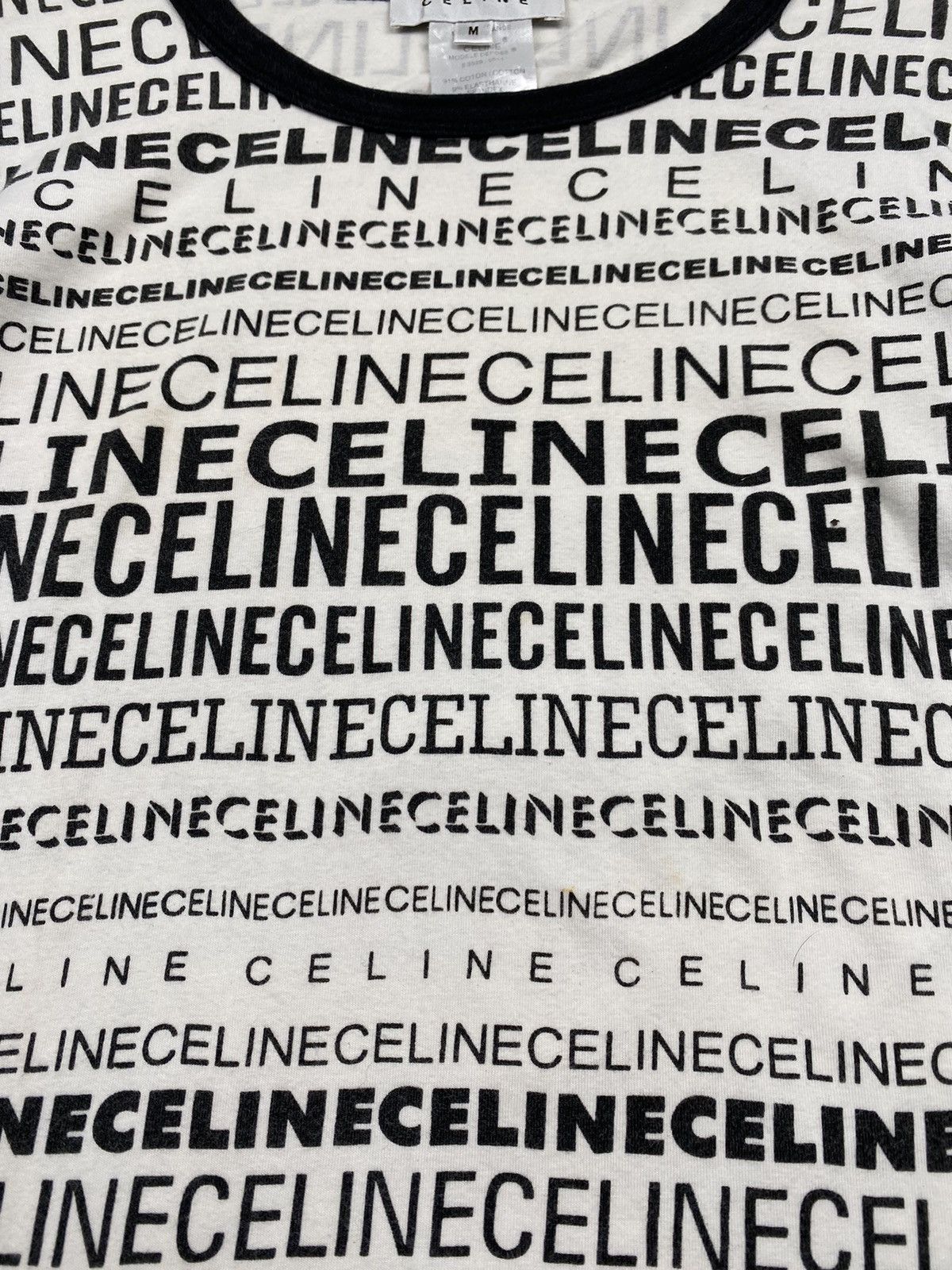 Celine Celine full spell out print long sleeve shirt Size M / US 6-8 / IT 42-44 - 2 Thumbnail