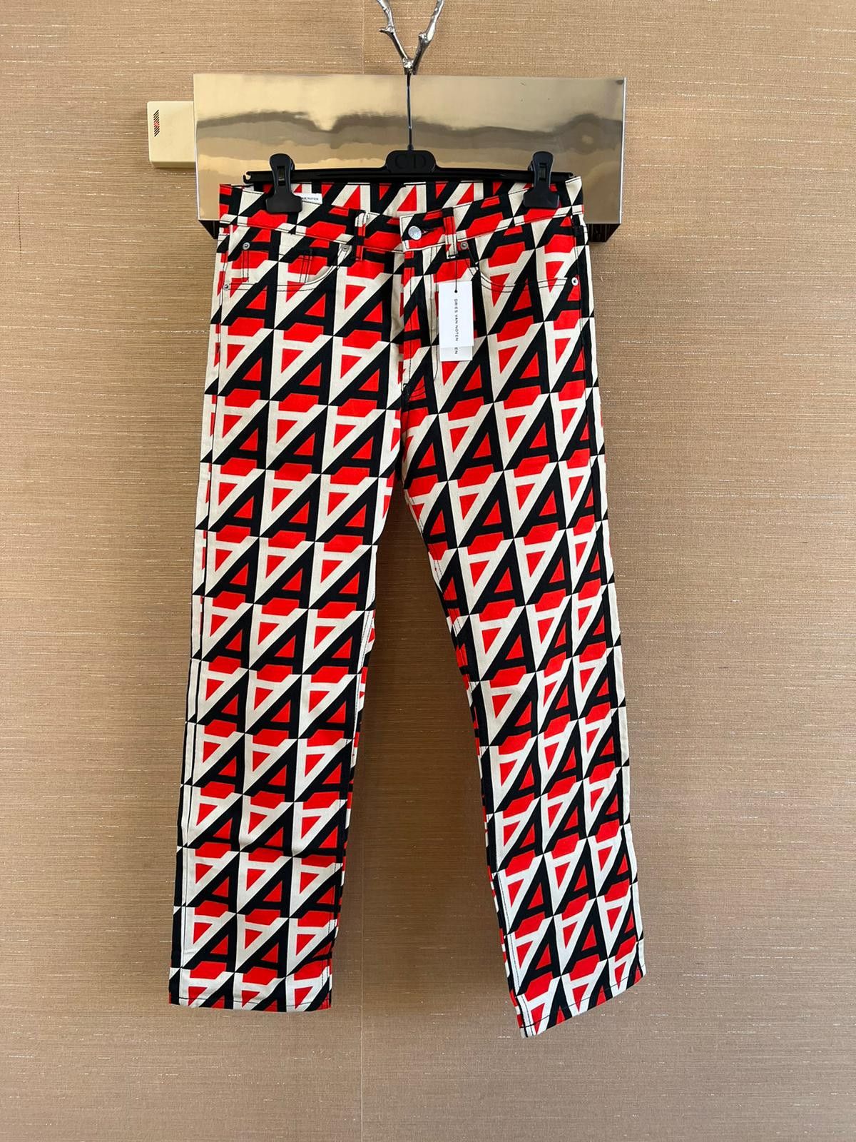 Dries Van Noten Pants in Black / Multi Size US 32 / EU 48 - 1 Thumbnail