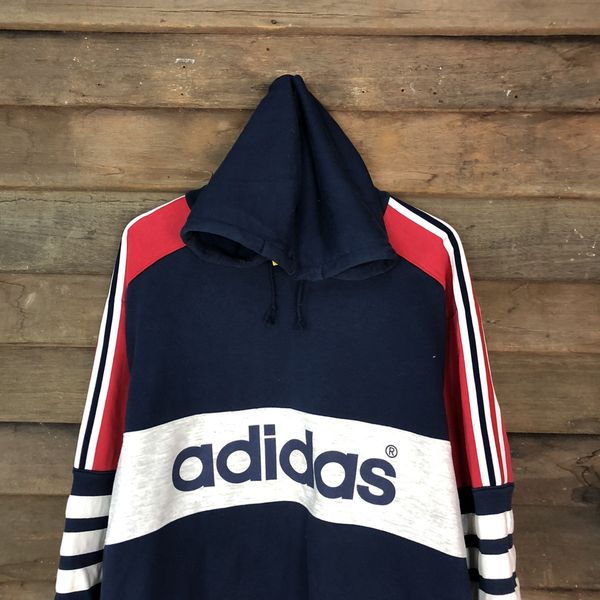 Adidas red and blue hoodie hot sale