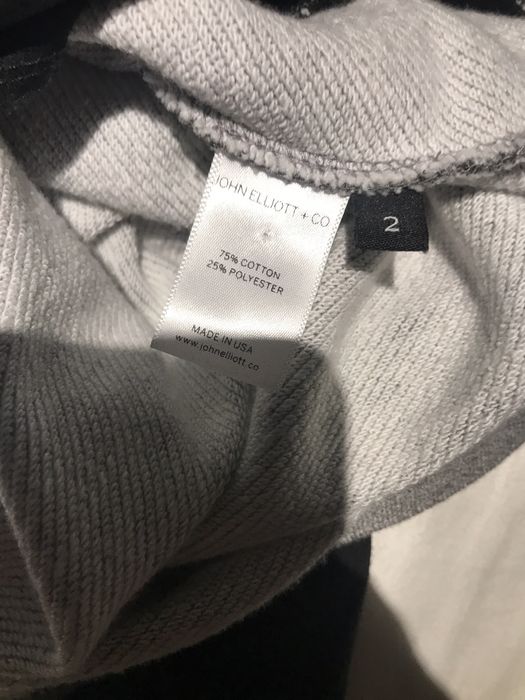 John Elliott Rue Hoodie Grey Black Grailed