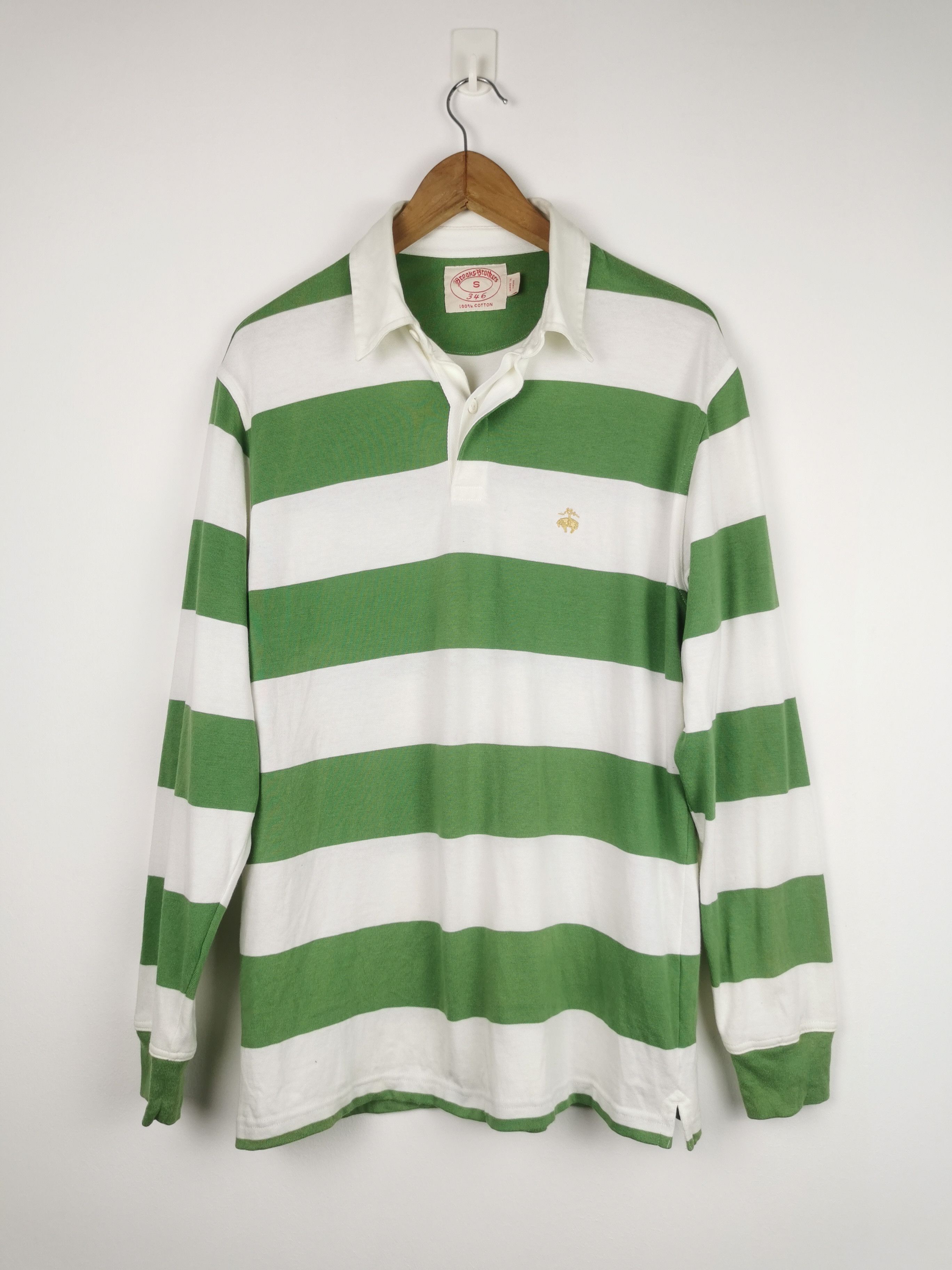 Brooks Brothers Striped Long Sleeve Rugby Polo Shirt