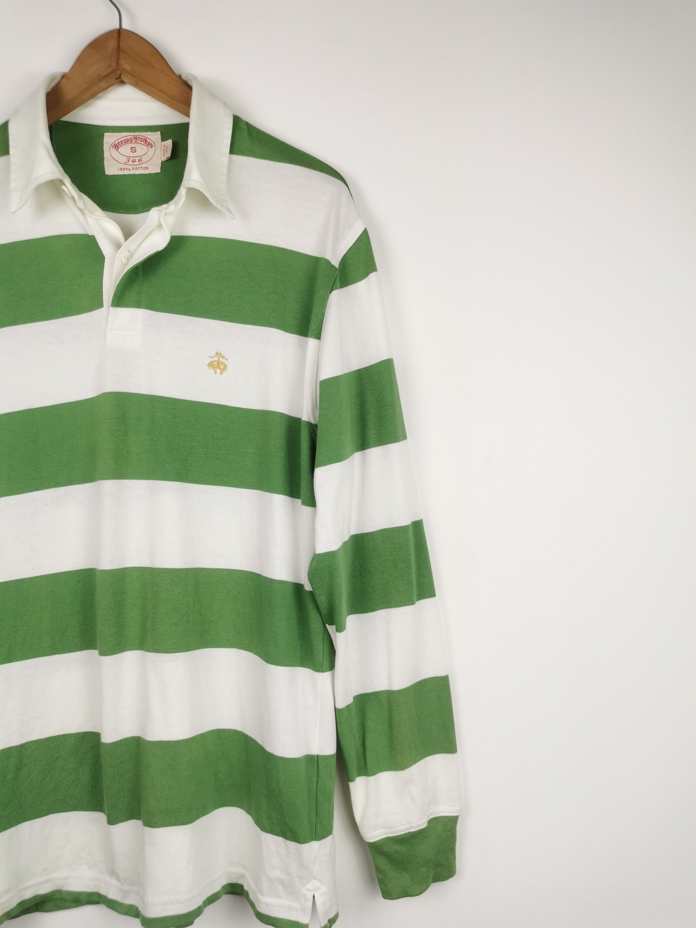 Brooks Brothers × Vintage Brooks Brothers Striped Long Sleeve Rugby Polo Shirt Size US S / EU 44-46 / 1 - 3 Thumbnail