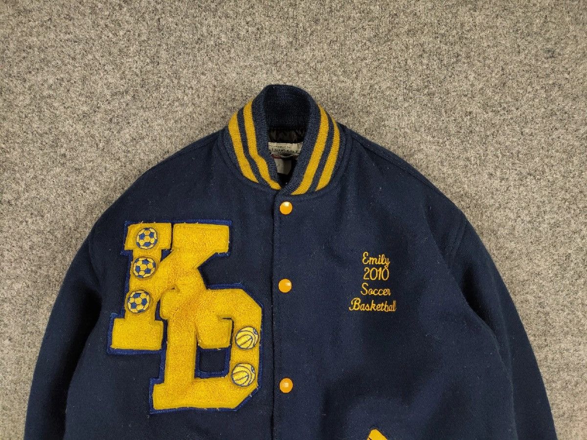 Vintage Vintage 80's Varsity Club Letterman Jacket Blue Made in USA Size US S / EU 44-46 / 1 - 8 Thumbnail