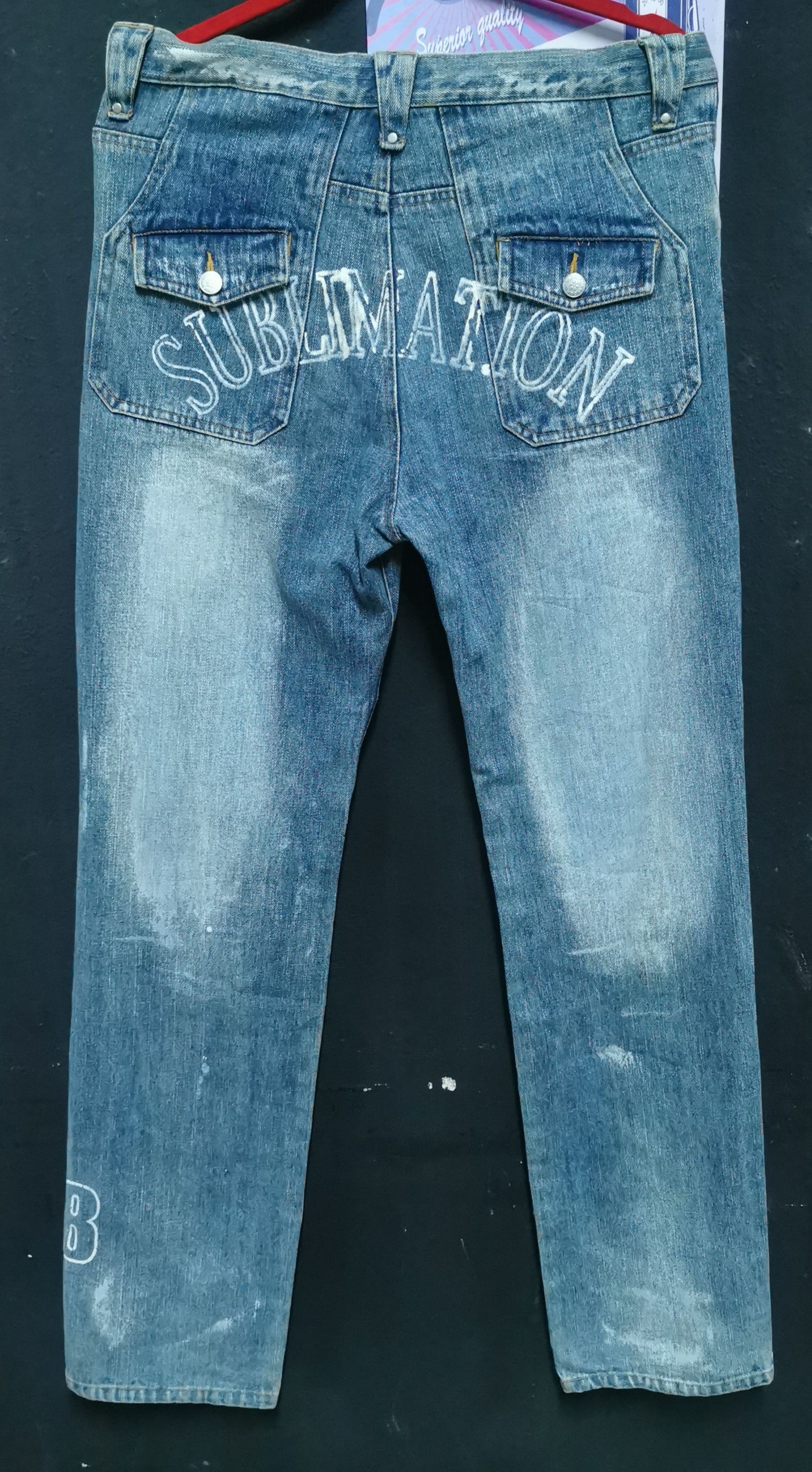 If Six Was Nine Vintage In The Attic Distressed jeans pants lgn style Size US 34 / EU 50 - 25 Thumbnail