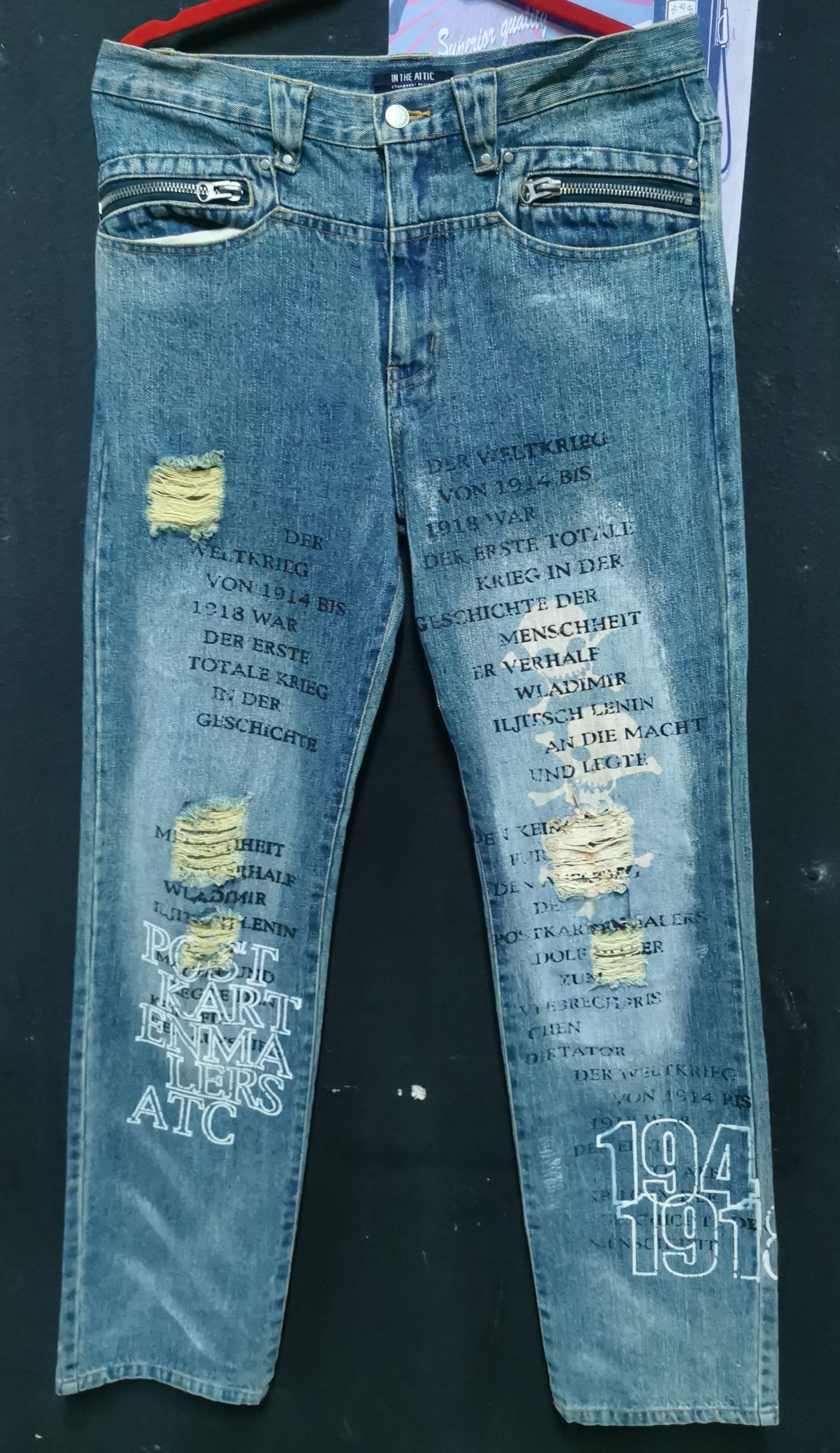 If Six Was Nine Vintage In The Attic Distressed jeans pants lgn style Size US 34 / EU 50 - 1 Thumbnail