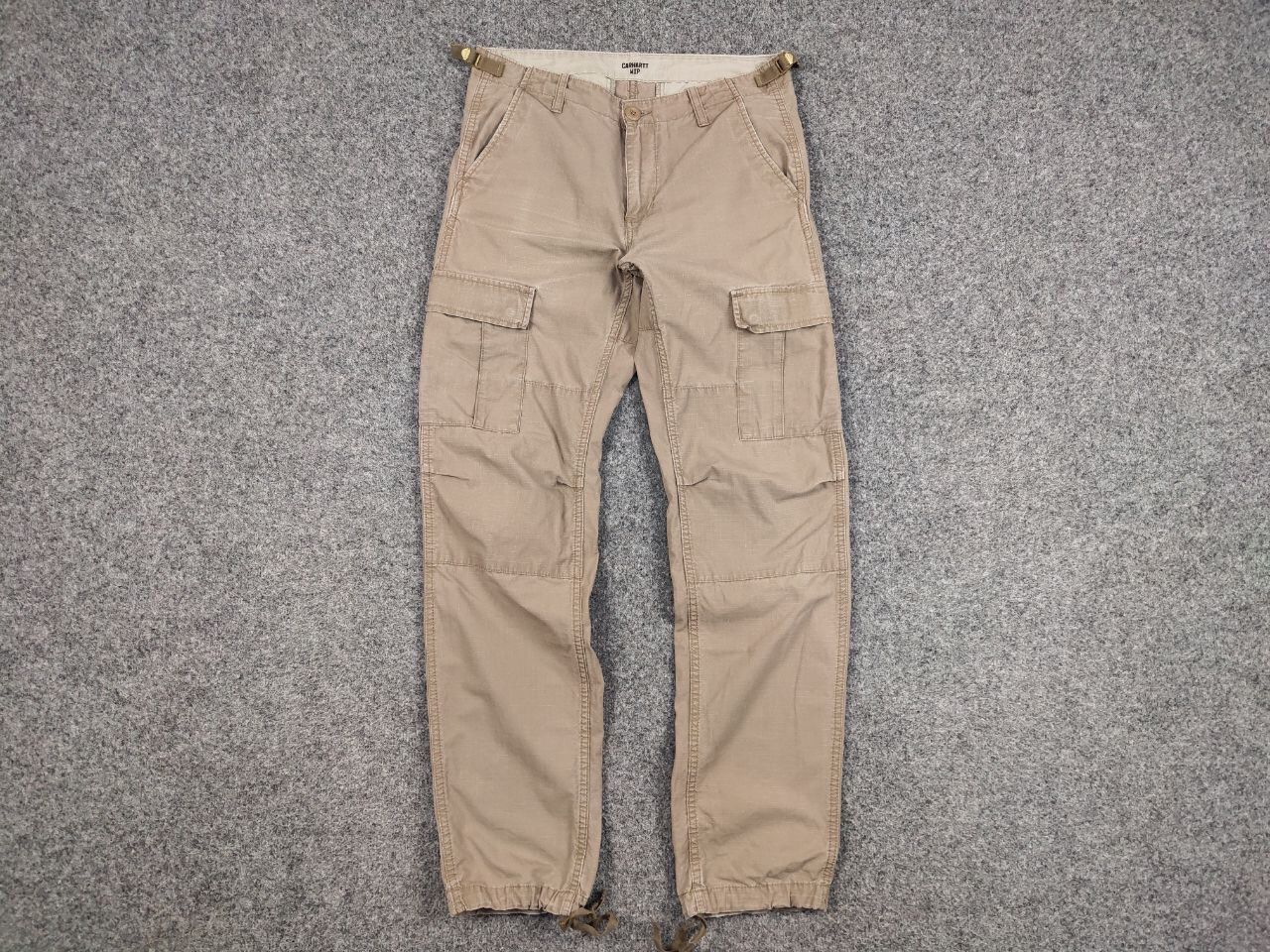 Carhartt Vintage 90's Carhartt WIP Aviation Beige Cargo Pants Travis Size US 30 / EU 46 - 13 Thumbnail