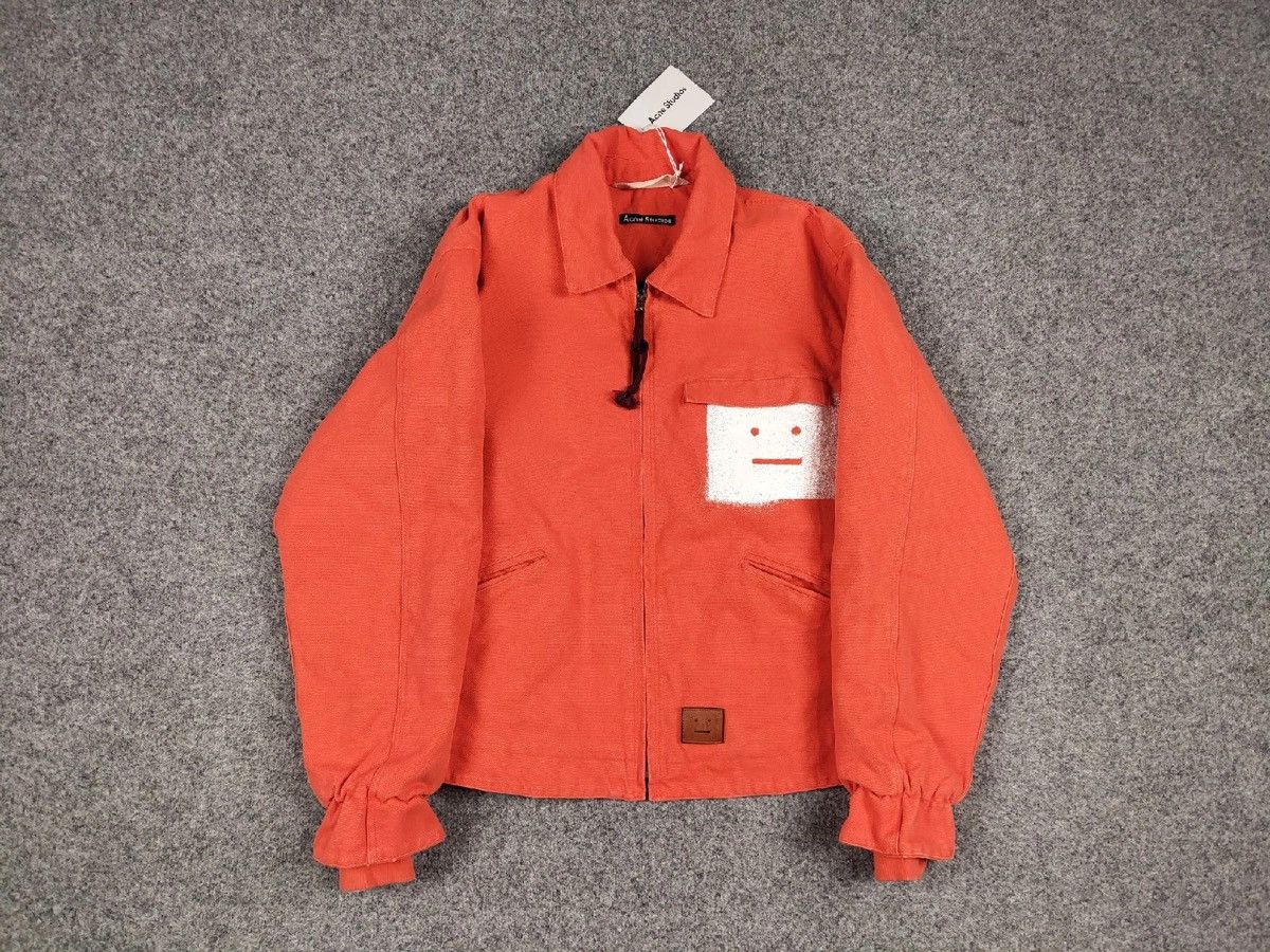 Acne Studios Acne Studios Padded Face Orange stonewashed canvas Jacket Size US M / EU 48-50 / 2 - 10 Thumbnail