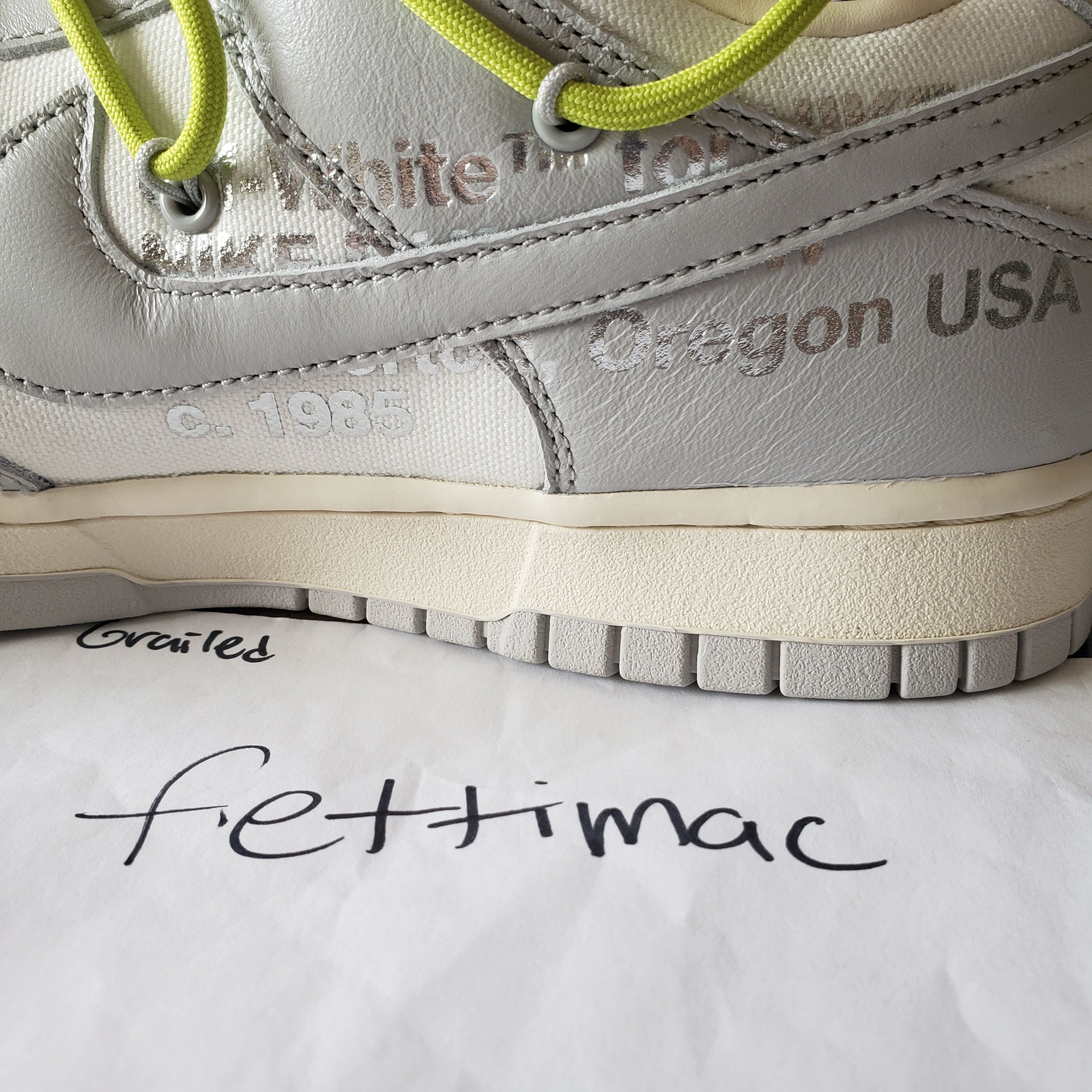 Nike × Off-White Nike off white dunk low lot 8 Size US 10 / EU 43 - 14 Thumbnail