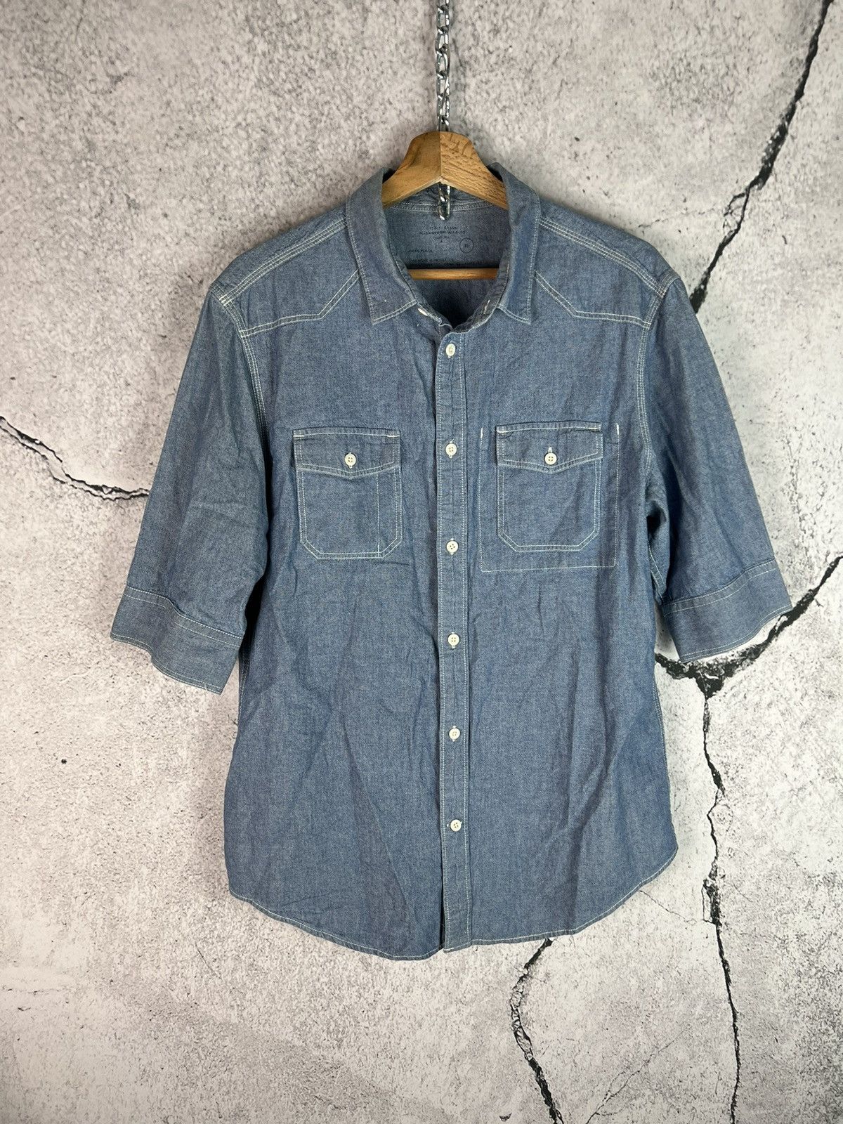 Allsaints Allsaints denim button up shirt Size US XL / EU 56 / 4 - 1 Thumbnail