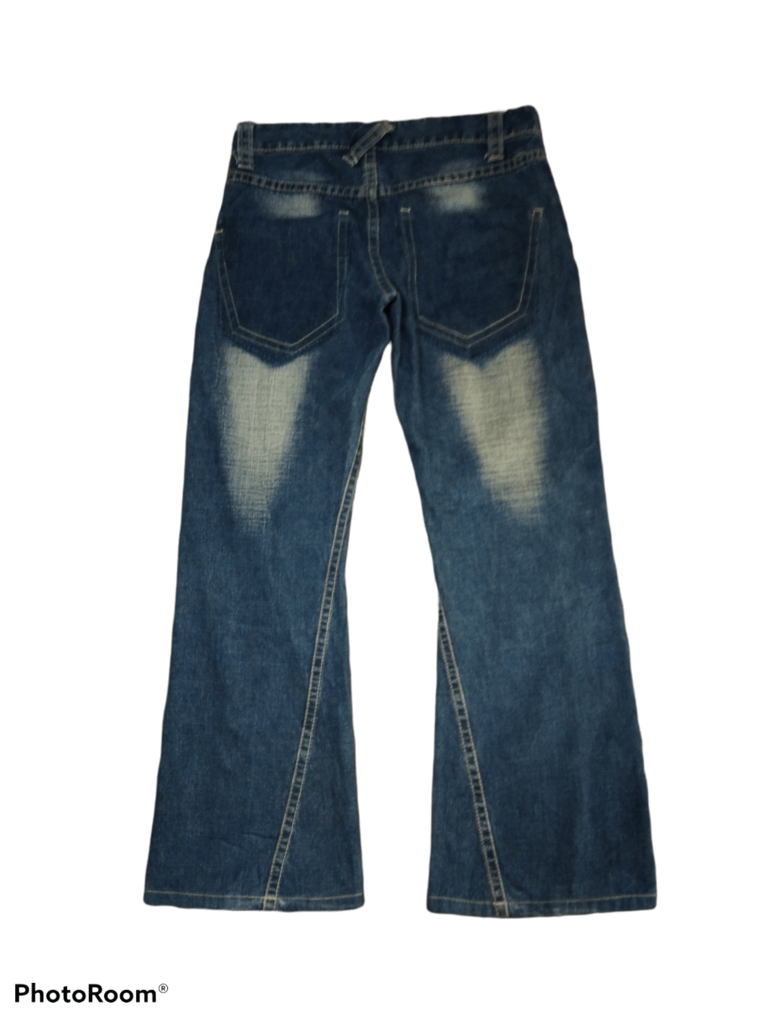 Japanese Brand FLARE VERY RARE🔥DISTRESSED REVERSIBLE LOVCAT DENIM PANTS Size US 30 / EU 46 - 4 Thumbnail