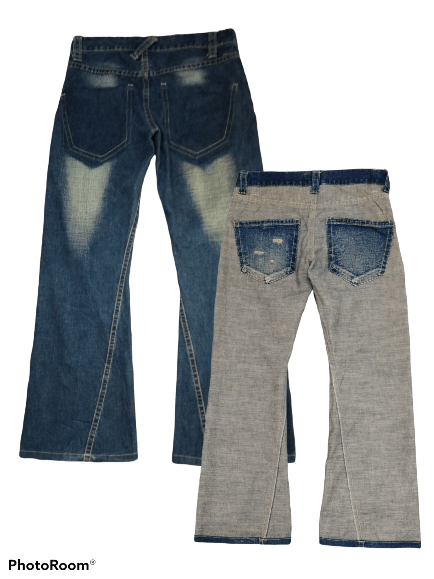 Japanese Brand FLARE VERY RARE🔥DISTRESSED REVERSIBLE LOVCAT DENIM PANTS Size US 30 / EU 46 - 2 Thumbnail
