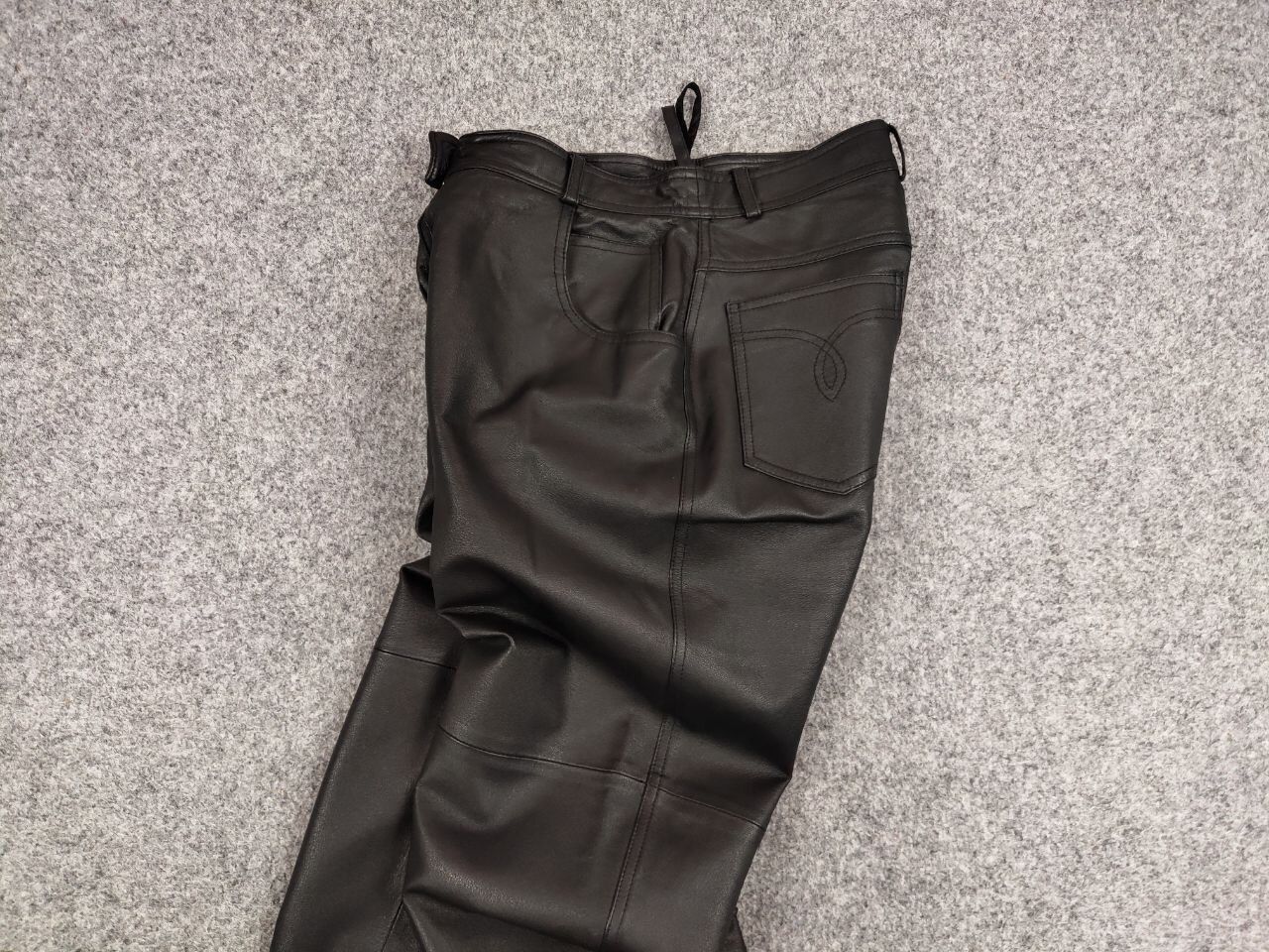 Japanese Brand Vintage Leather Black Pants Japanese Hype Travis Scott Size US 29 - 16 Thumbnail