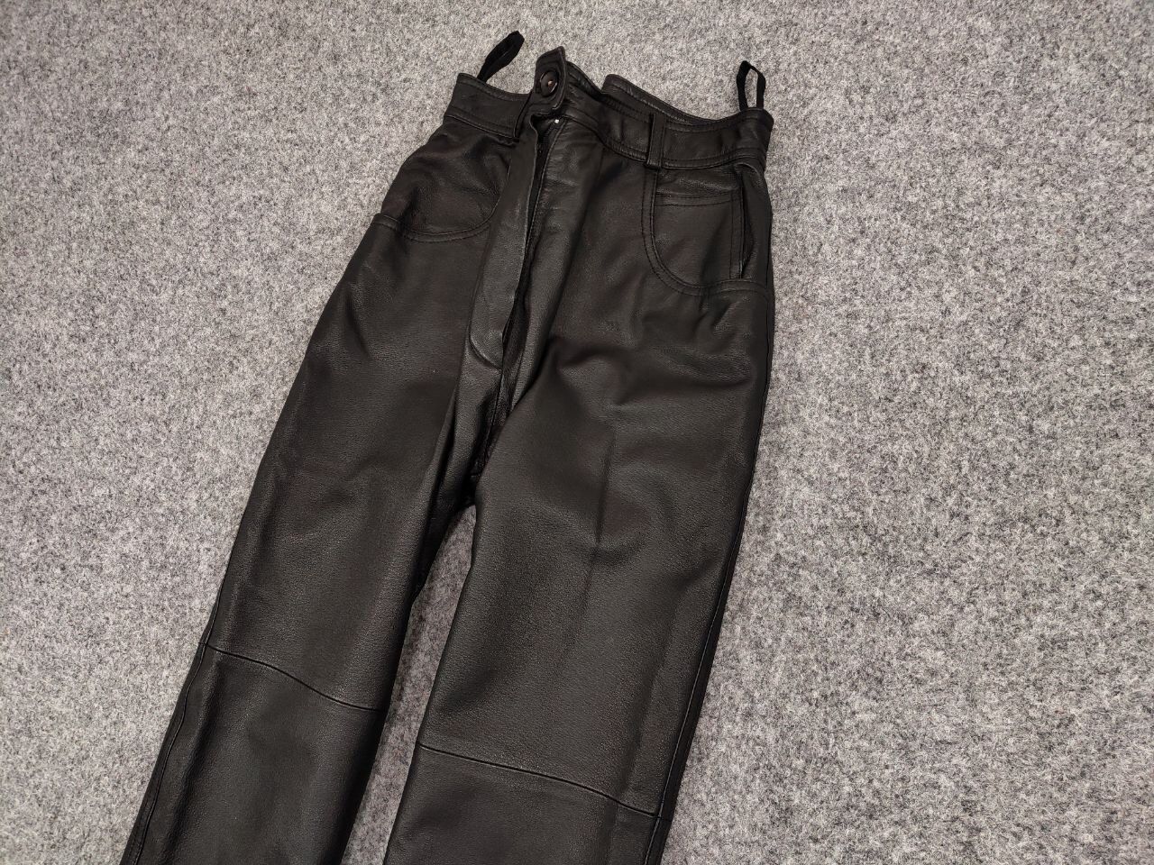 Japanese Brand Vintage Leather Black Pants Japanese Hype Travis Scott Size US 29 - 4 Thumbnail