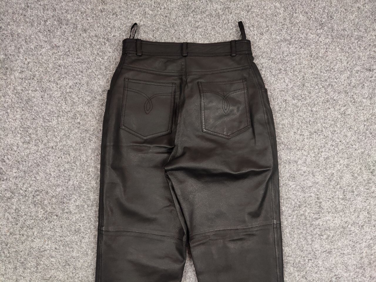 Japanese Brand Vintage Leather Black Pants Japanese Hype Travis Scott Size US 29 - 14 Thumbnail