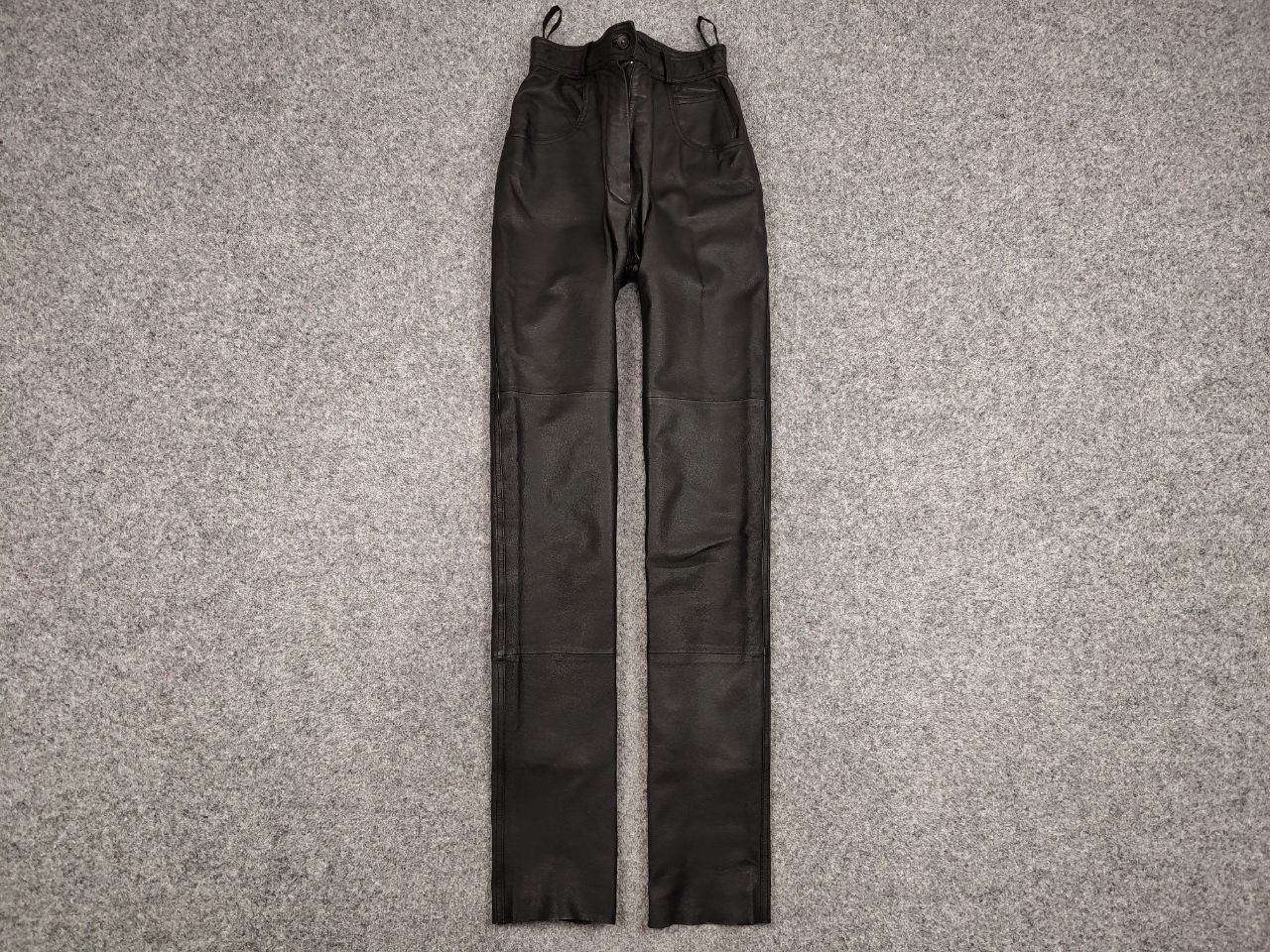 Japanese Brand Vintage Leather Black Pants Japanese Hype Travis Scott Size US 29 - 1 Thumbnail