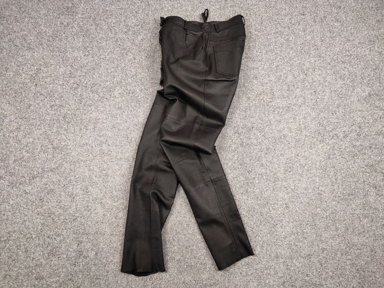 Japanese Brand Vintage Leather Black Pants Japanese Hype Travis Scott Size US 29 - 15 Thumbnail