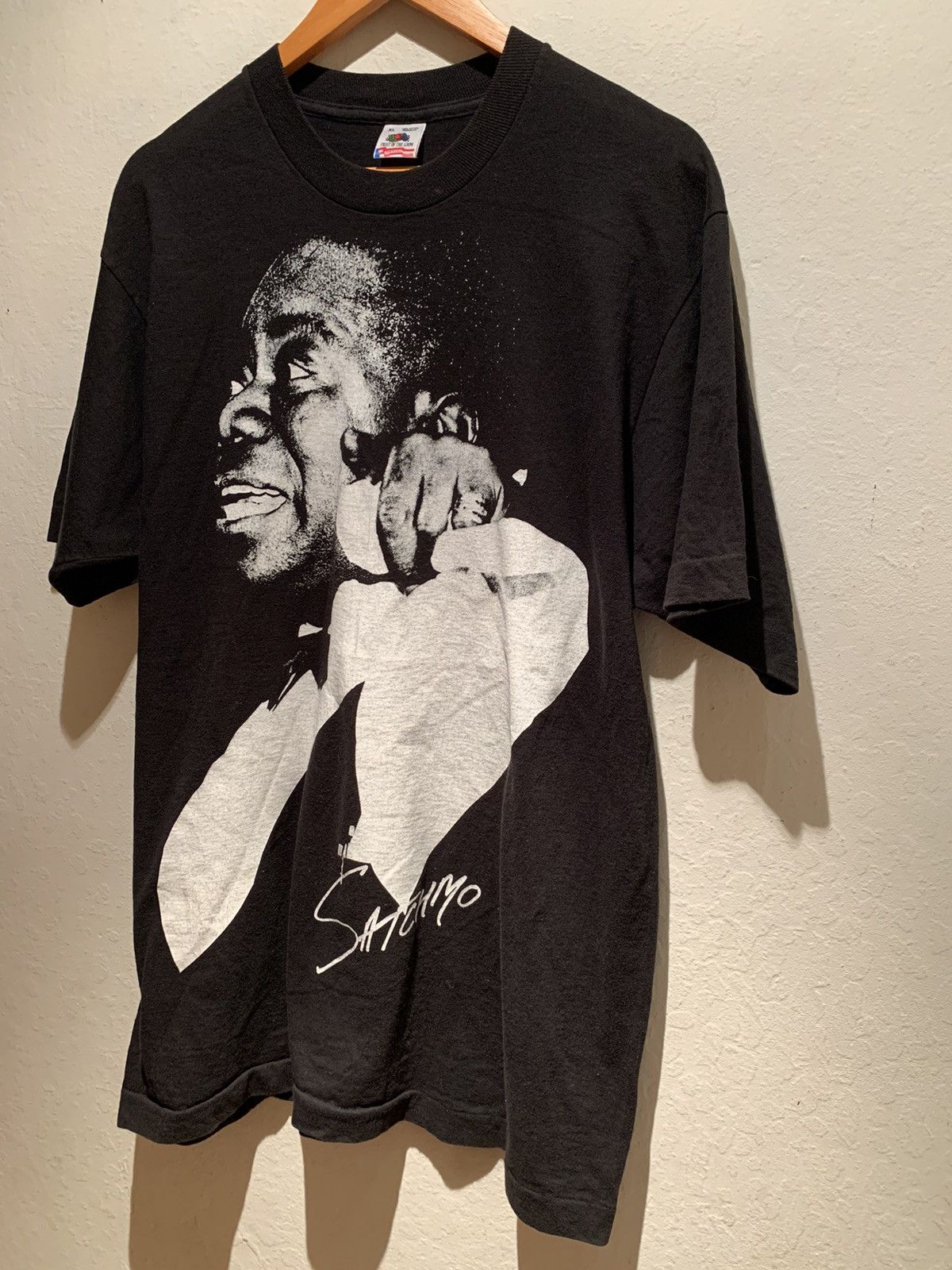 Vintage *RARE* VTG Louis Armstrong Satchmo Single Stitch Jazz Shirt Size US XL / EU 56 / 4 - 1 Thumbnail