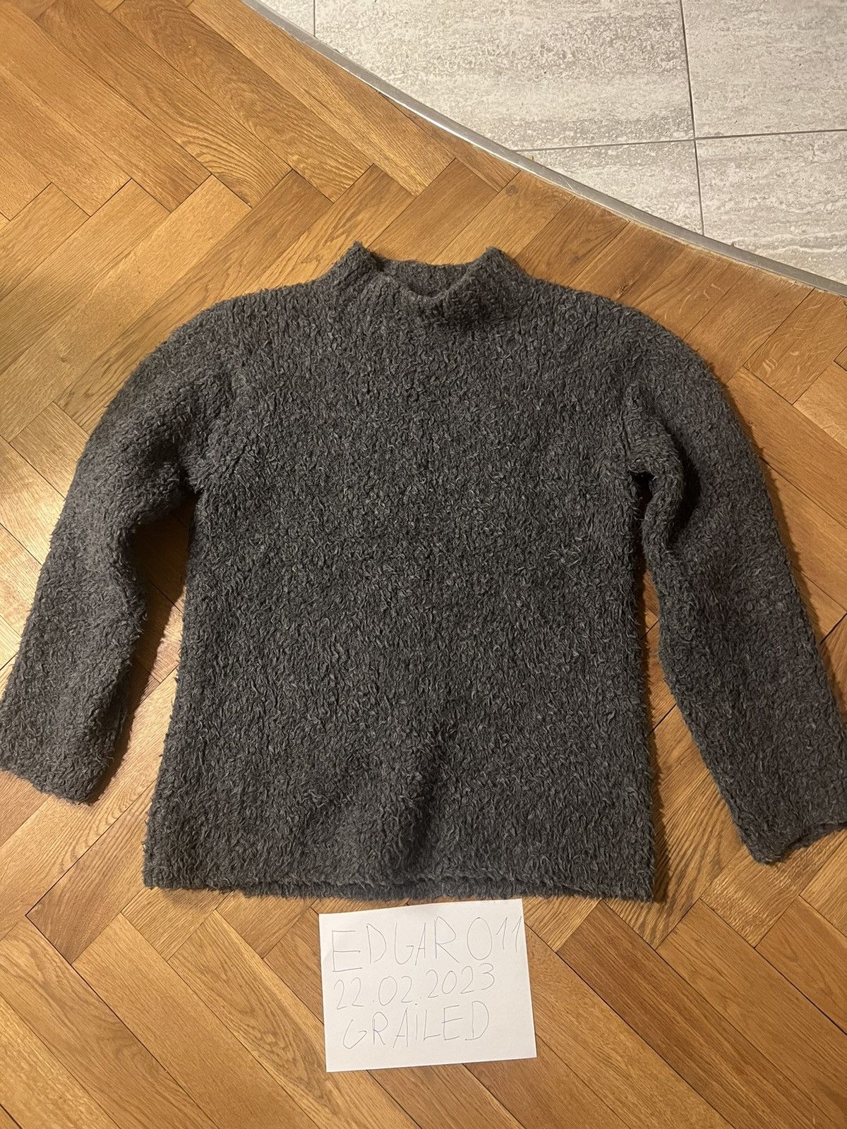 image of Yohji Yamamoto Early 2000S Shaggy Knit in Grey, Men's (Size Medium)