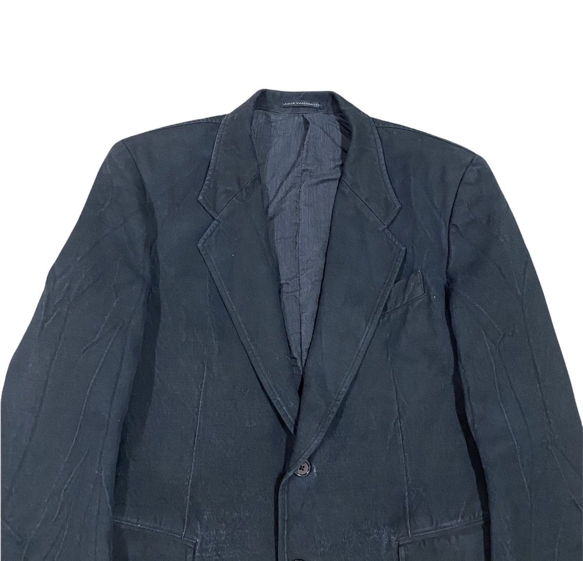 Yohji Yamamoto Vtg🔥Archive Yohji Yamamoto BLack Overcoat Jacket Size US XL / EU 56 / 4 - 6 Thumbnail
