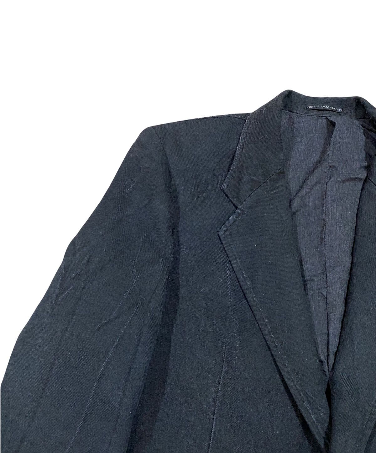 Yohji Yamamoto Vtg🔥Archive Yohji Yamamoto BLack Overcoat Jacket Size US XL / EU 56 / 4 - 15 Thumbnail