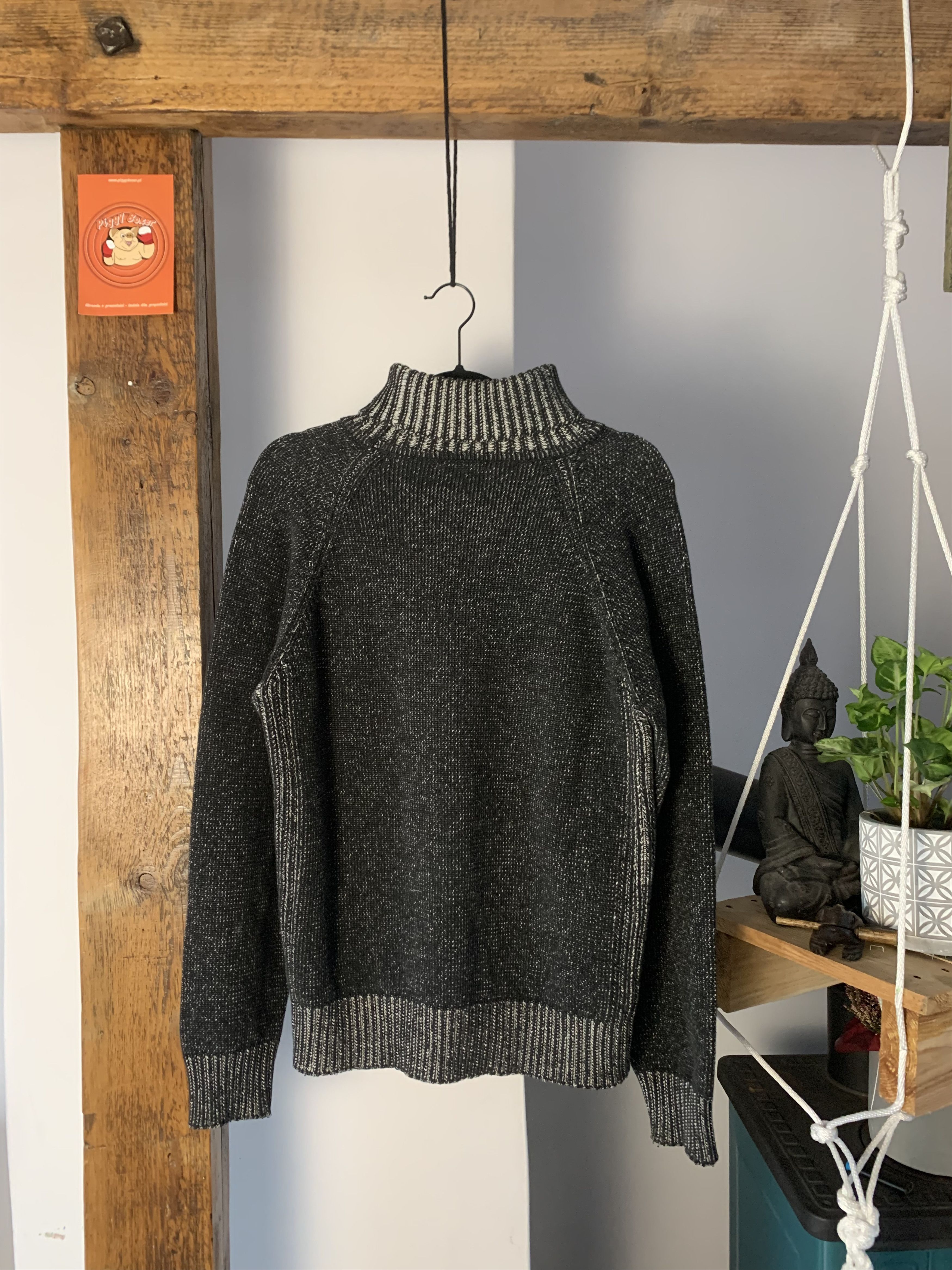 Japanese Brand Vintage Ramie Ash Gray Turtleneck Knit Size US L / EU 52-54 / 3 - 2 Thumbnail