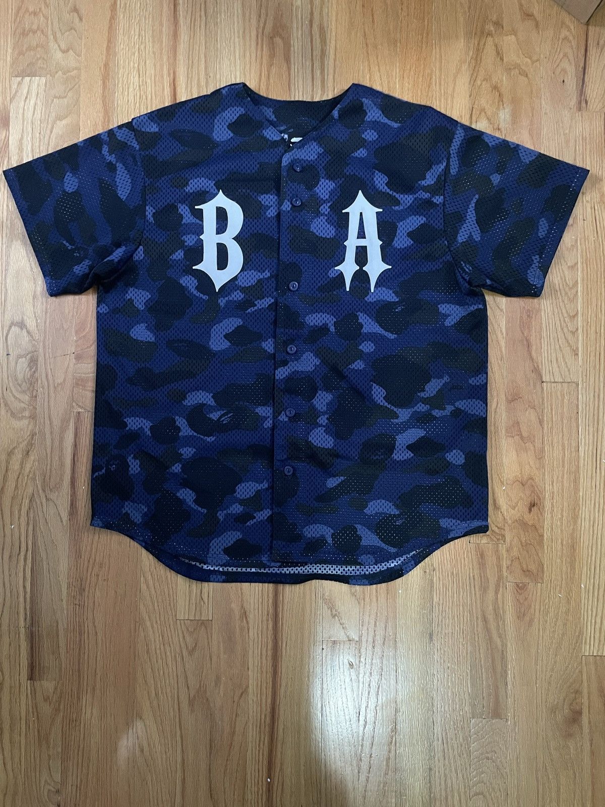 BAPE Majestic Baseball Shirt Shirt Black Men's - US
