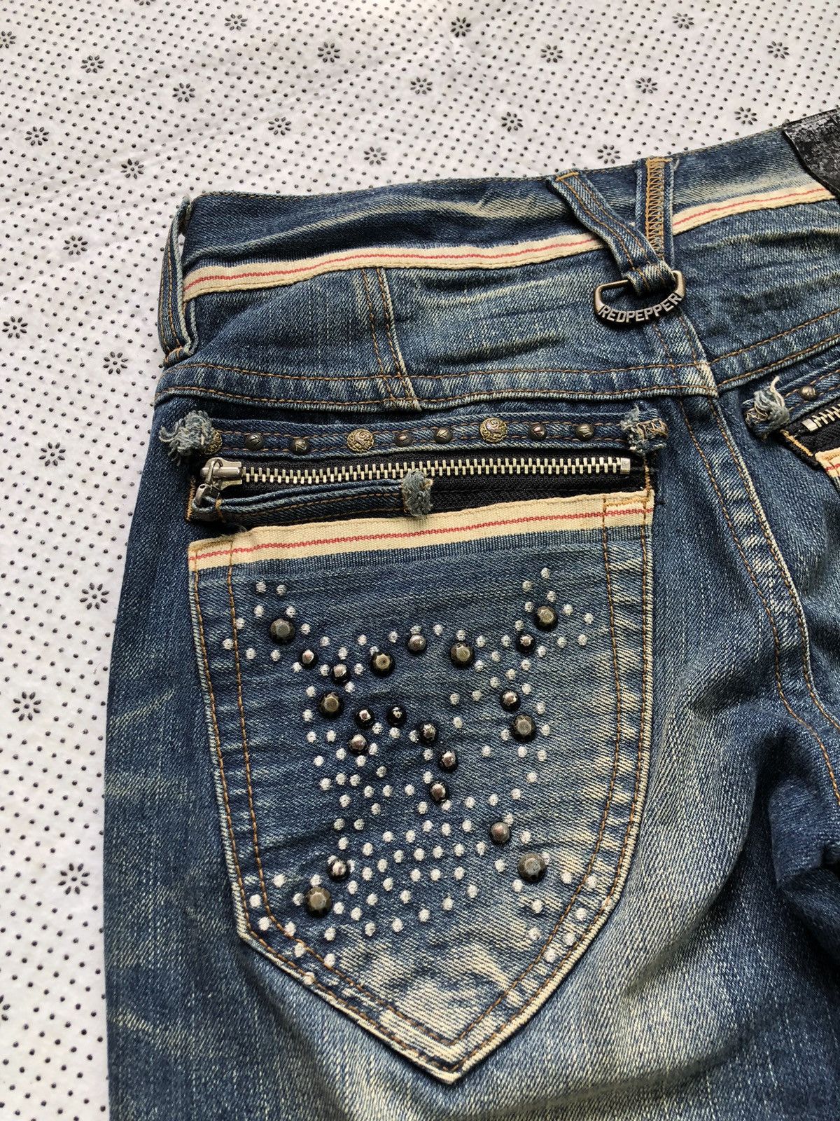 Hysteric Glamour × Japanese Brand Rare Red Pepper distressed jeans Size 30" / US 8 / IT 44 - 10 Thumbnail