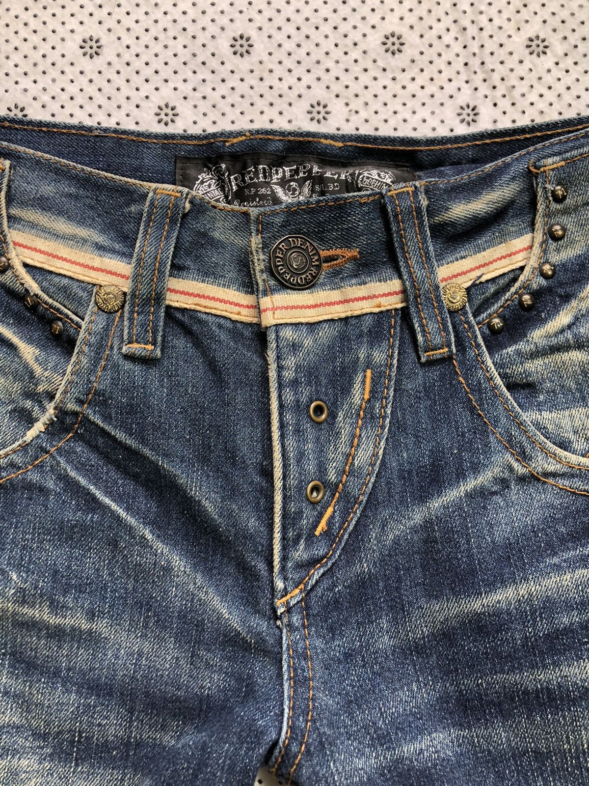Hysteric Glamour × Japanese Brand Rare Red Pepper distressed jeans Size 30" / US 8 / IT 44 - 5 Thumbnail