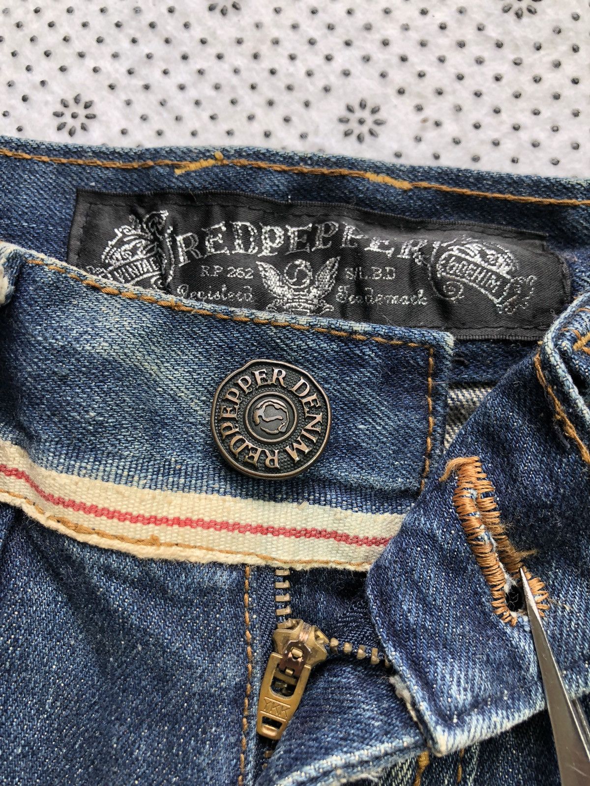 Hysteric Glamour × Japanese Brand Rare Red Pepper distressed jeans Size 30" / US 8 / IT 44 - 15 Thumbnail
