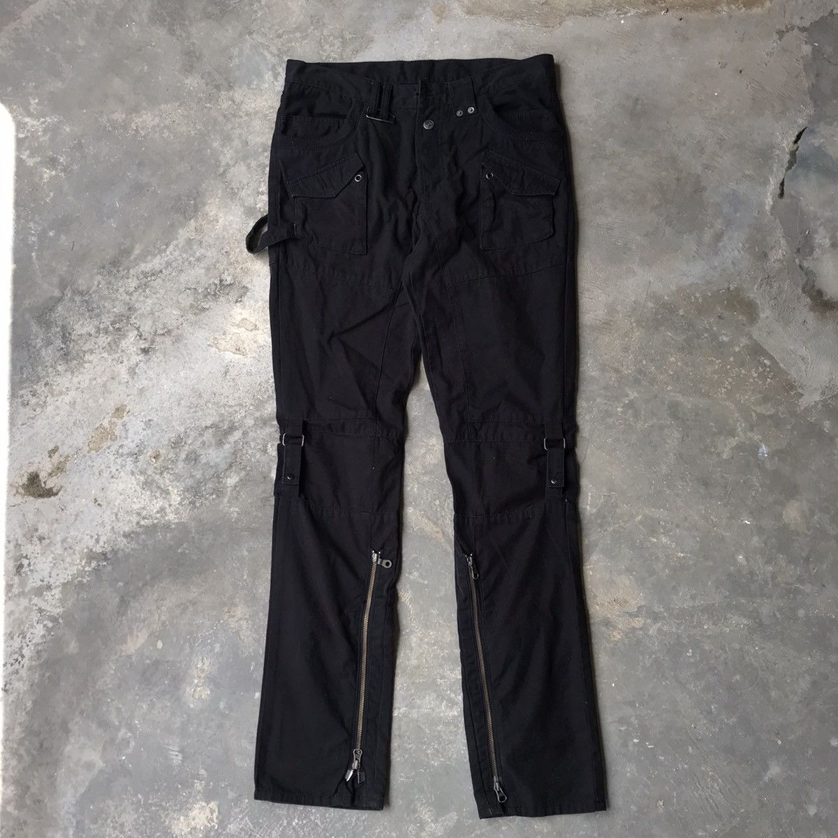 If Six Was Nine × Le Grande Bleu (L.G.B.) × PPFM 🔥RARE🔥PPFM bondage zipper punk pants Size US 33 - 1 Thumbnail
