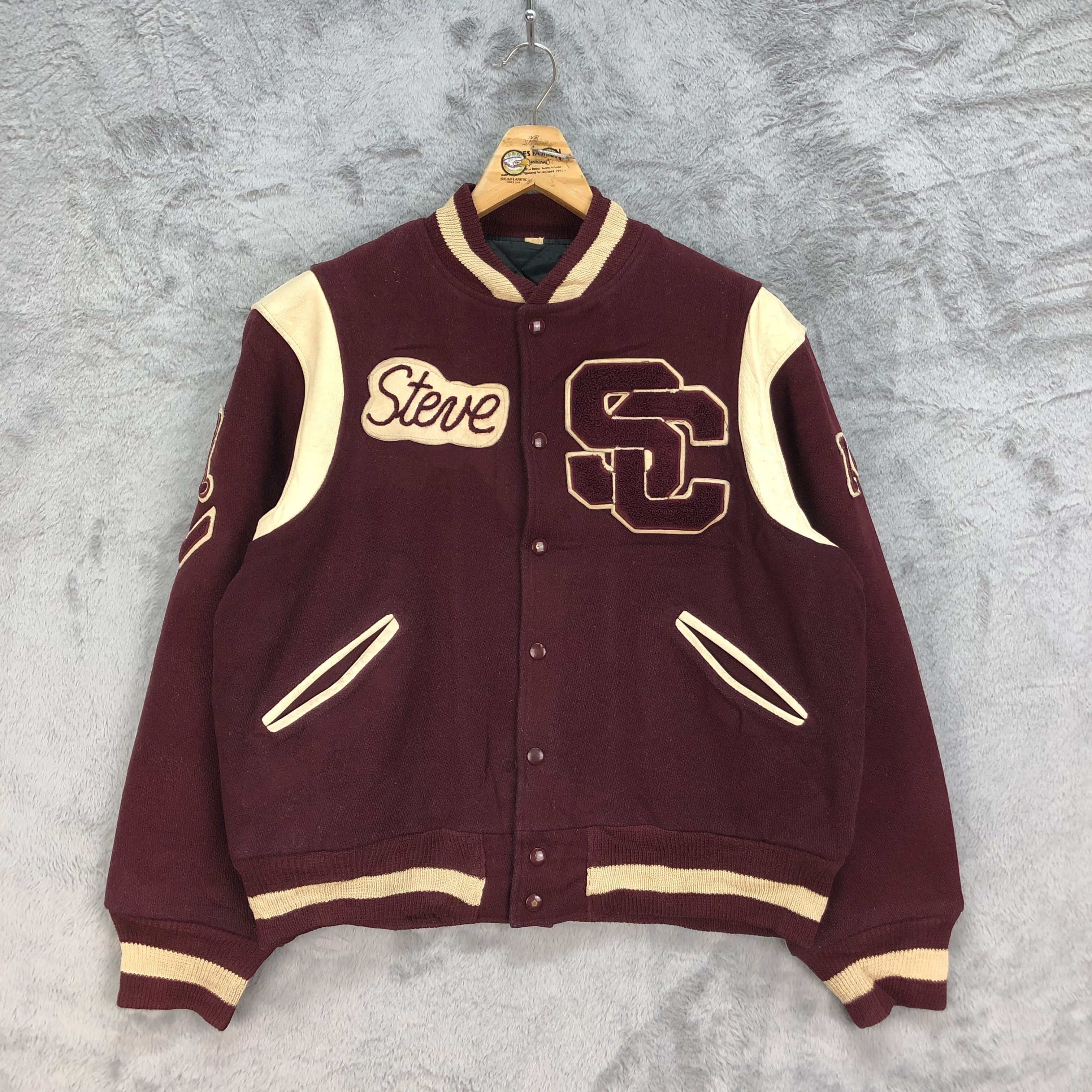 Vintage 60's Steve Steelers Big Logo Varsity Jacket #4828-172 Size US S / EU 44-46 / 1 - 2 Thumbnail