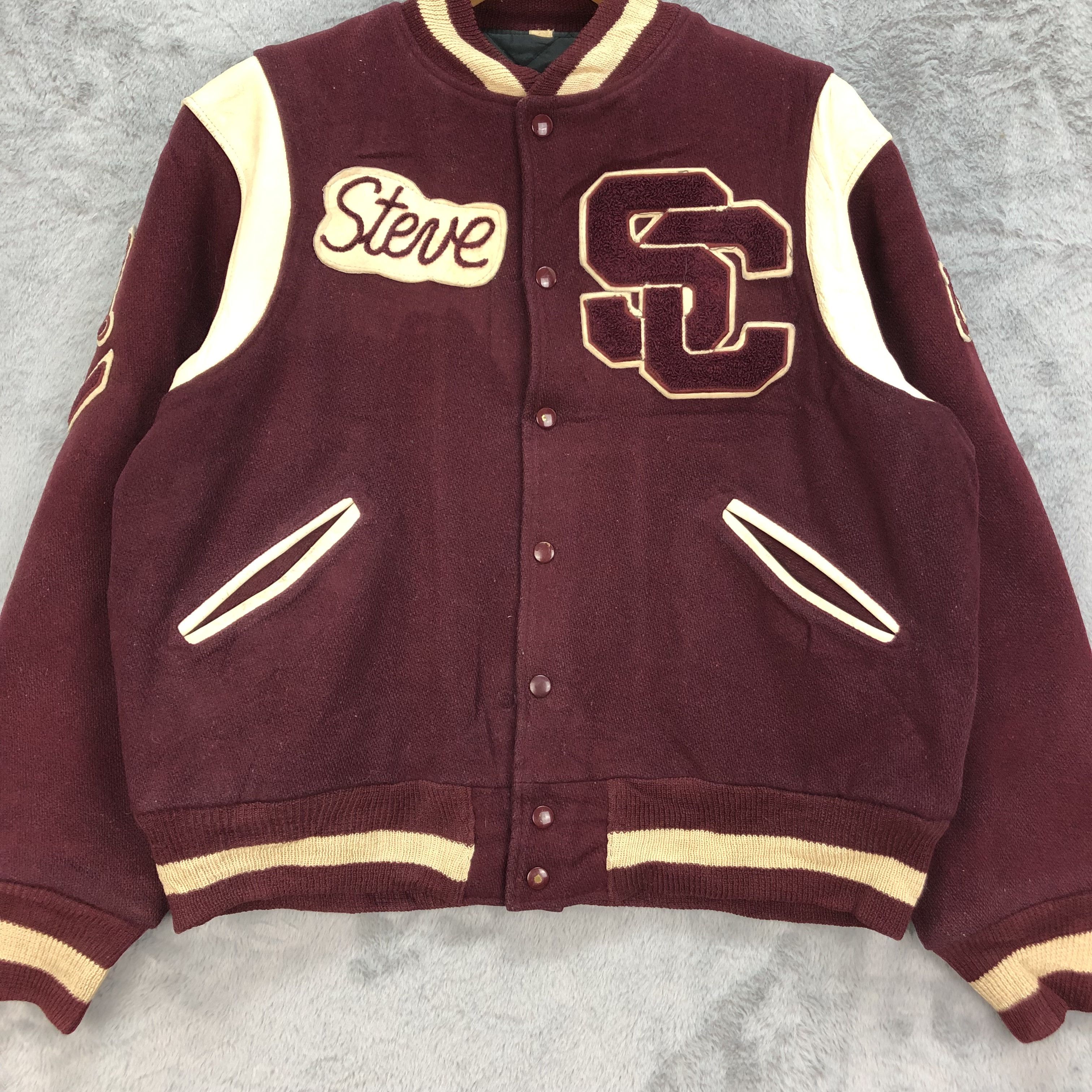 Vintage 60's Steve Steelers Big Logo Varsity Jacket #4828-172 Size US S / EU 44-46 / 1 - 5 Thumbnail