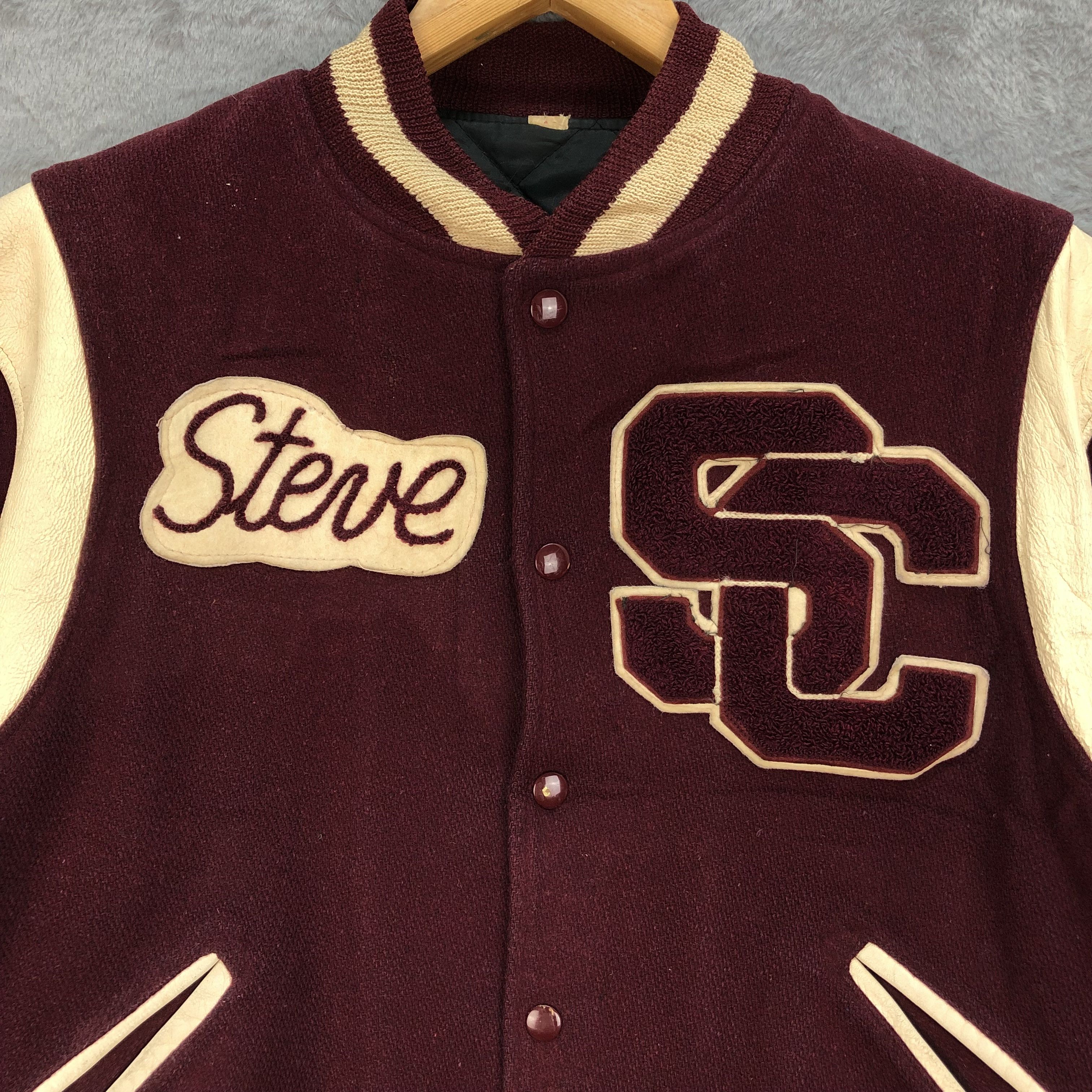 Vintage 60's Steve Steelers Big Logo Varsity Jacket #4828-172 Size US S / EU 44-46 / 1 - 4 Thumbnail