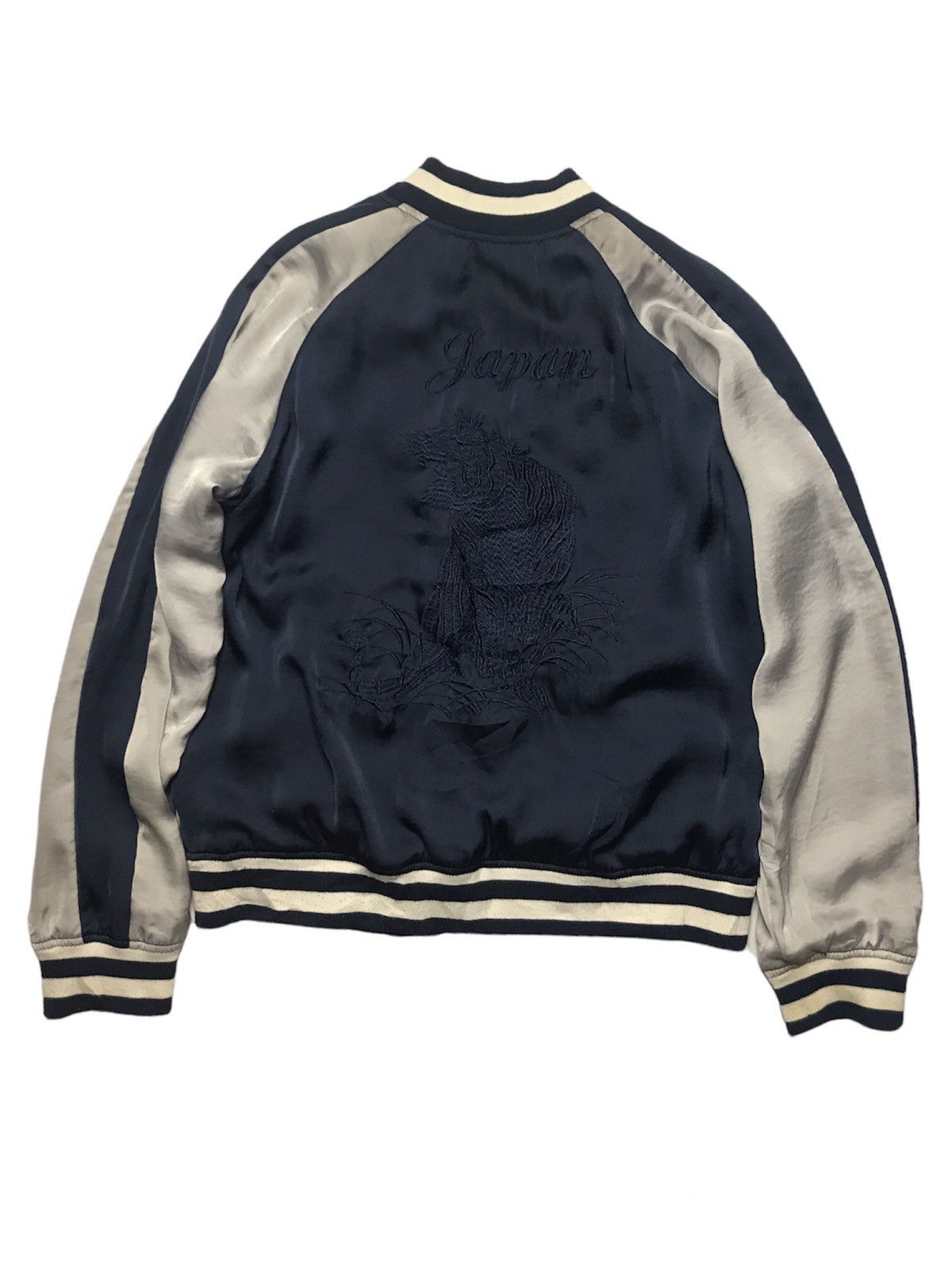 Japanese Brand Retro Girl Sukajan Embroidered Tiger Reversible Jacket Size M / US 6-8 / IT 42-44 - 2 Thumbnail