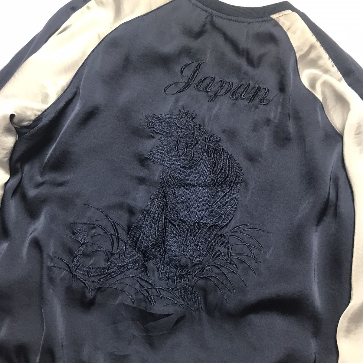 Japanese Brand Retro Girl Sukajan Embroidered Tiger Reversible Jacket Size M / US 6-8 / IT 42-44 - 5 Thumbnail