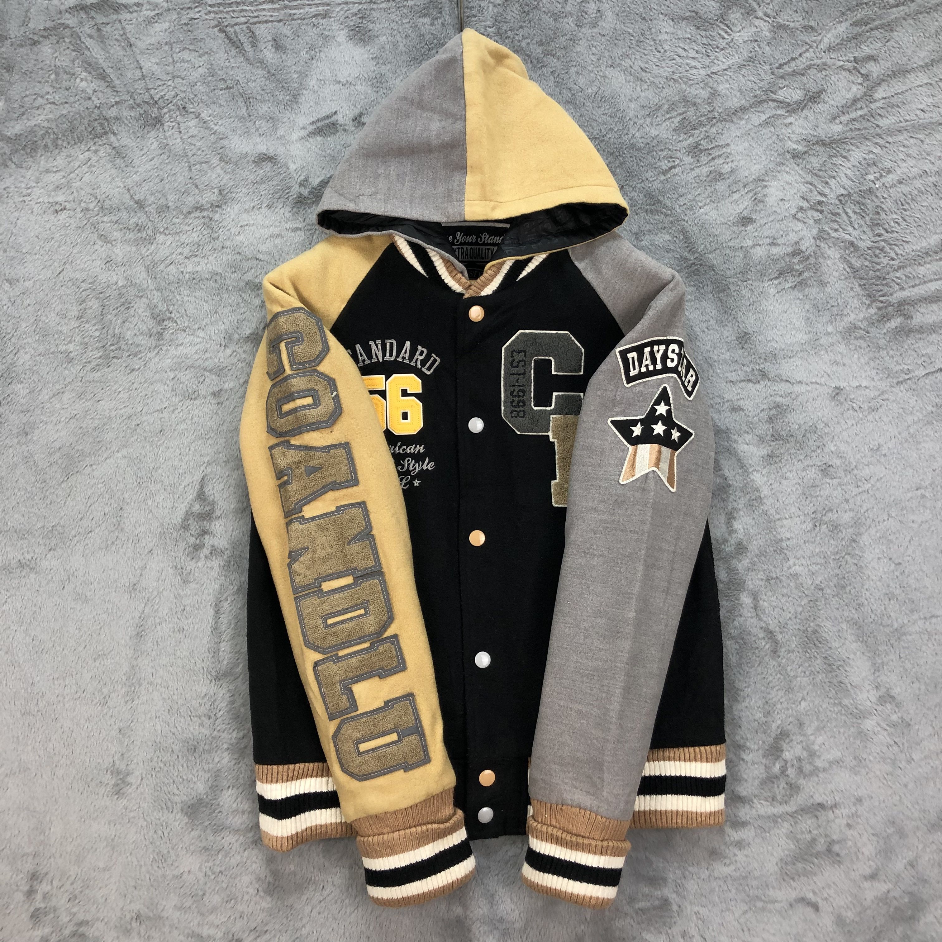 Other COANDLU Big Spell Out Logo Hybrid Varsity Jacket #4913-27 Size US S / EU 44-46 / 1 - 9 Thumbnail