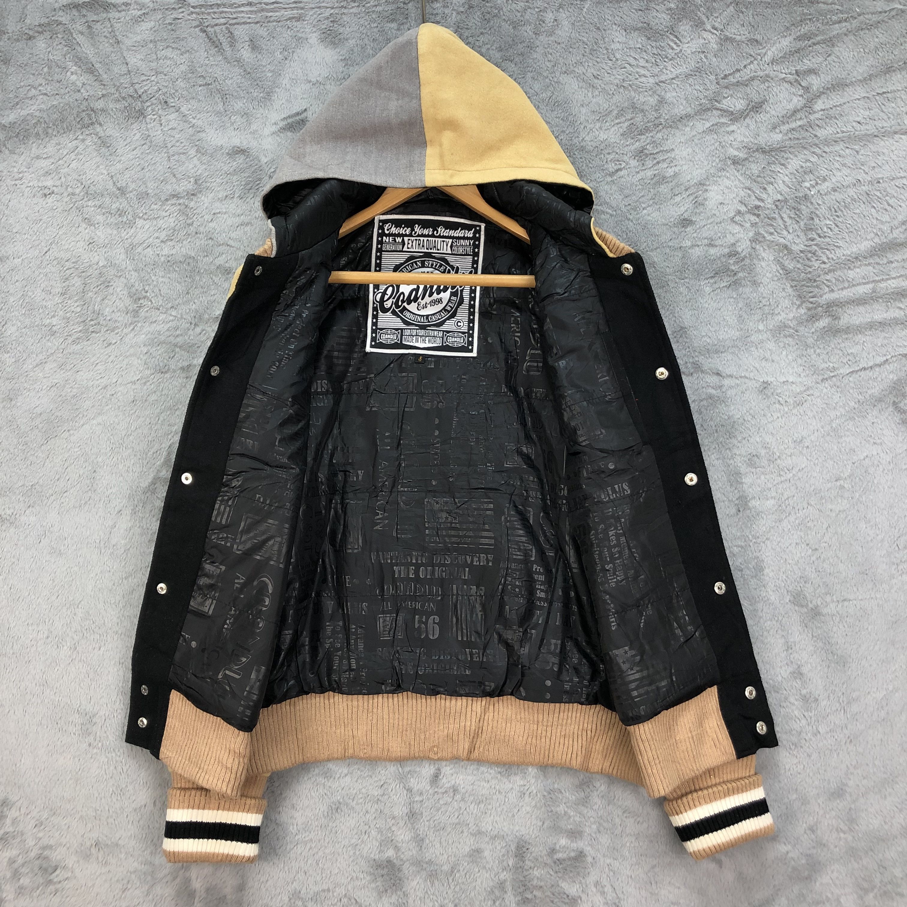 Other COANDLU Big Spell Out Logo Hybrid Varsity Jacket #4913-27 Size US S / EU 44-46 / 1 - 11 Thumbnail