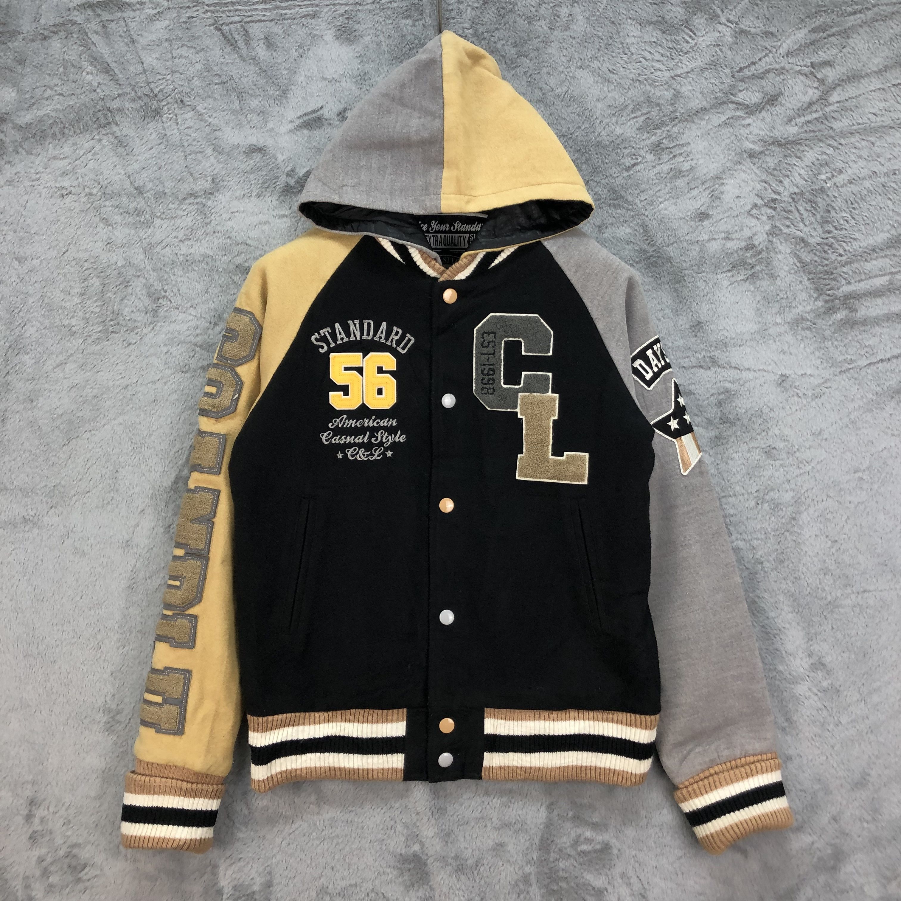 Other COANDLU Big Spell Out Logo Hybrid Varsity Jacket #4913-27 Size US S / EU 44-46 / 1 - 3 Thumbnail