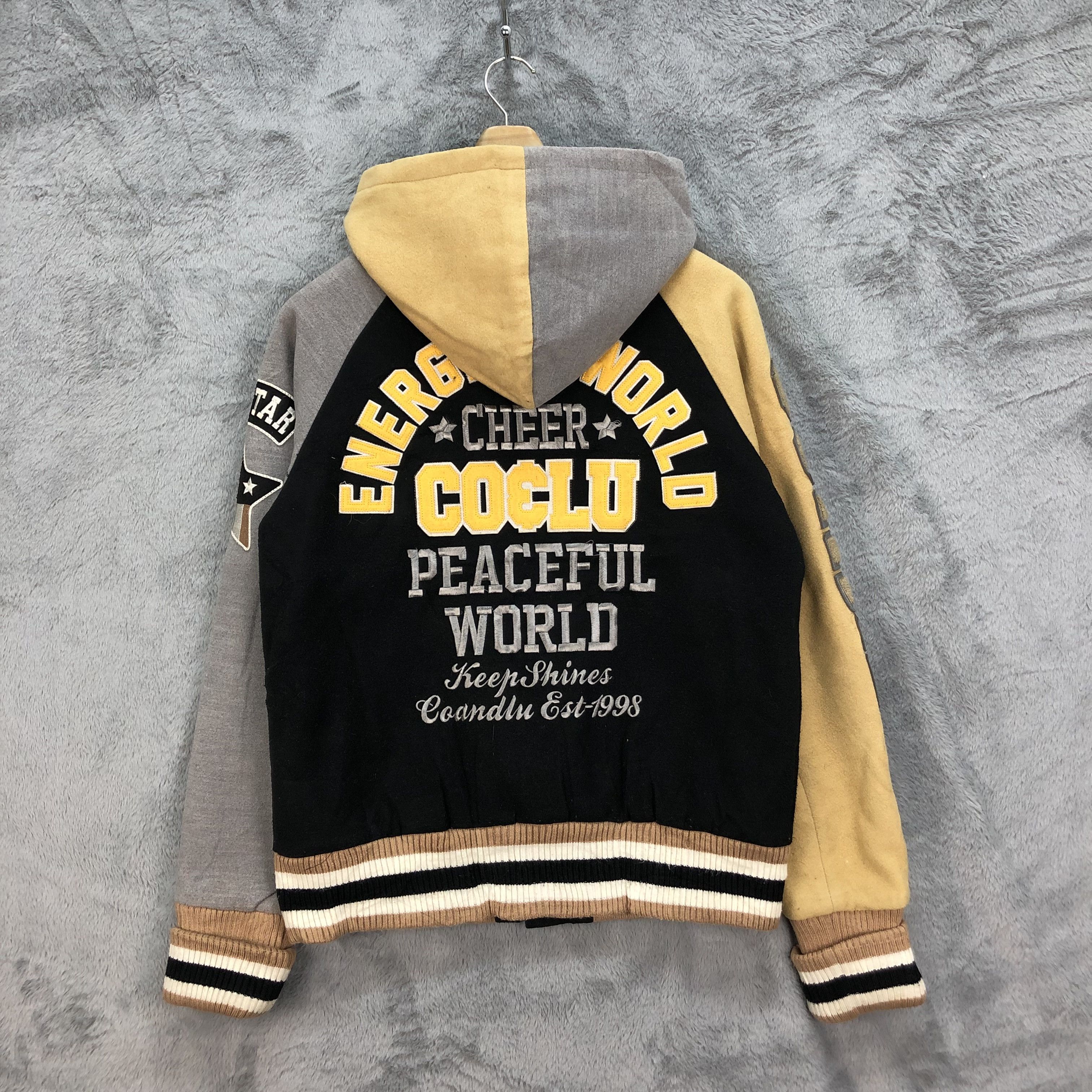 Other COANDLU Big Spell Out Logo Hybrid Varsity Jacket #4913-27 Size US S / EU 44-46 / 1 - 1 Thumbnail