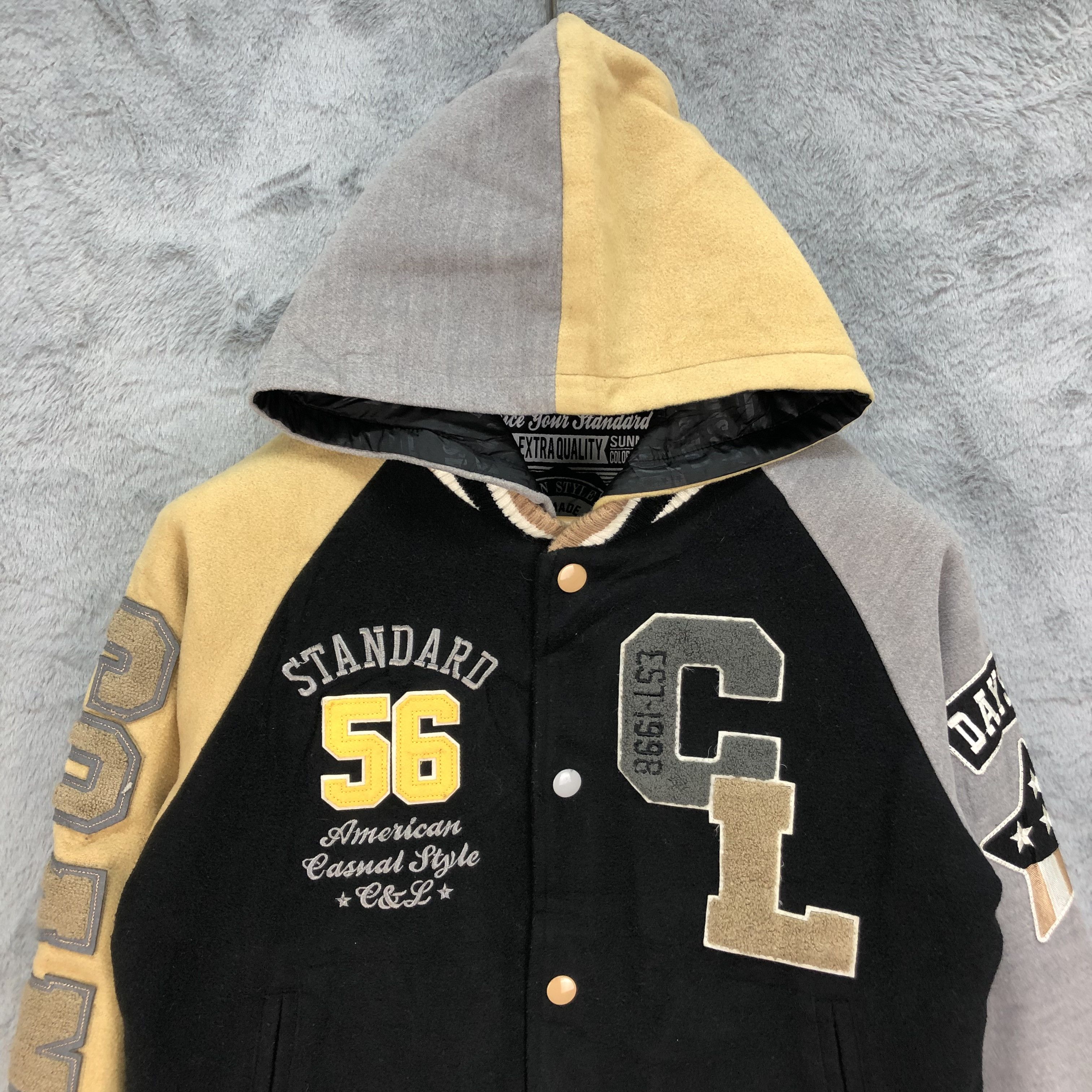 Other COANDLU Big Spell Out Logo Hybrid Varsity Jacket #4913-27 Size US S / EU 44-46 / 1 - 4 Thumbnail