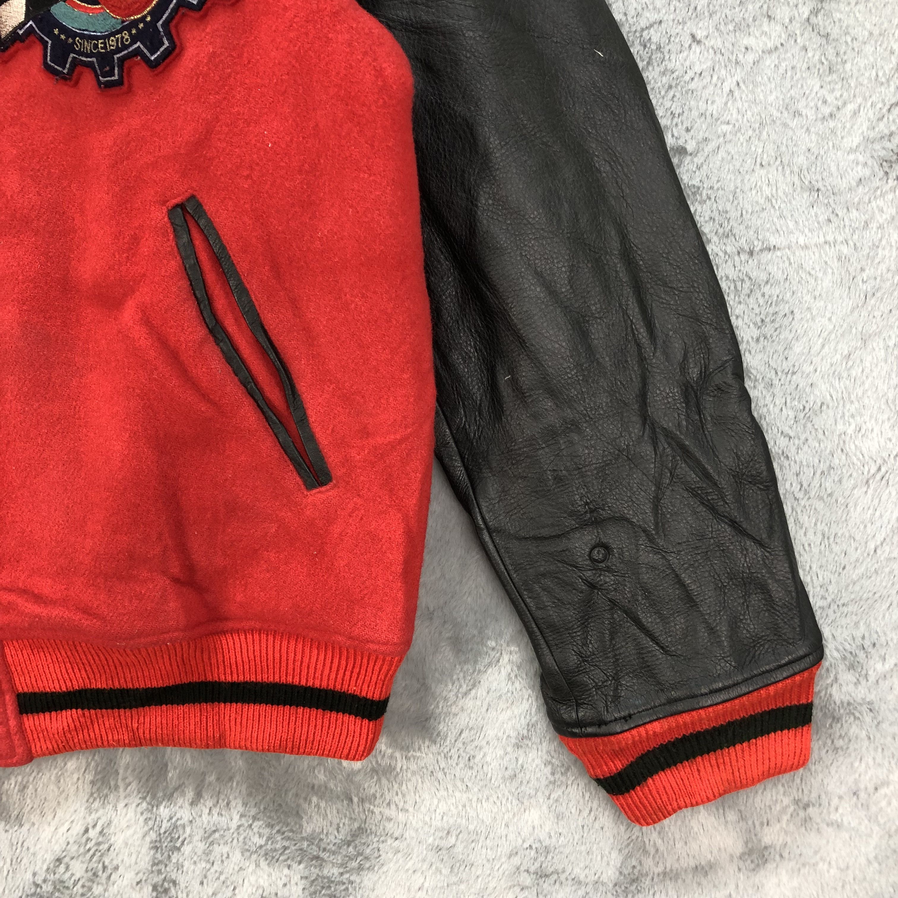 Vintage RIDERS Motorcycle Magazine Wool Leather Varsity #4823-172 Size US L / EU 52-54 / 3 - 9 Thumbnail