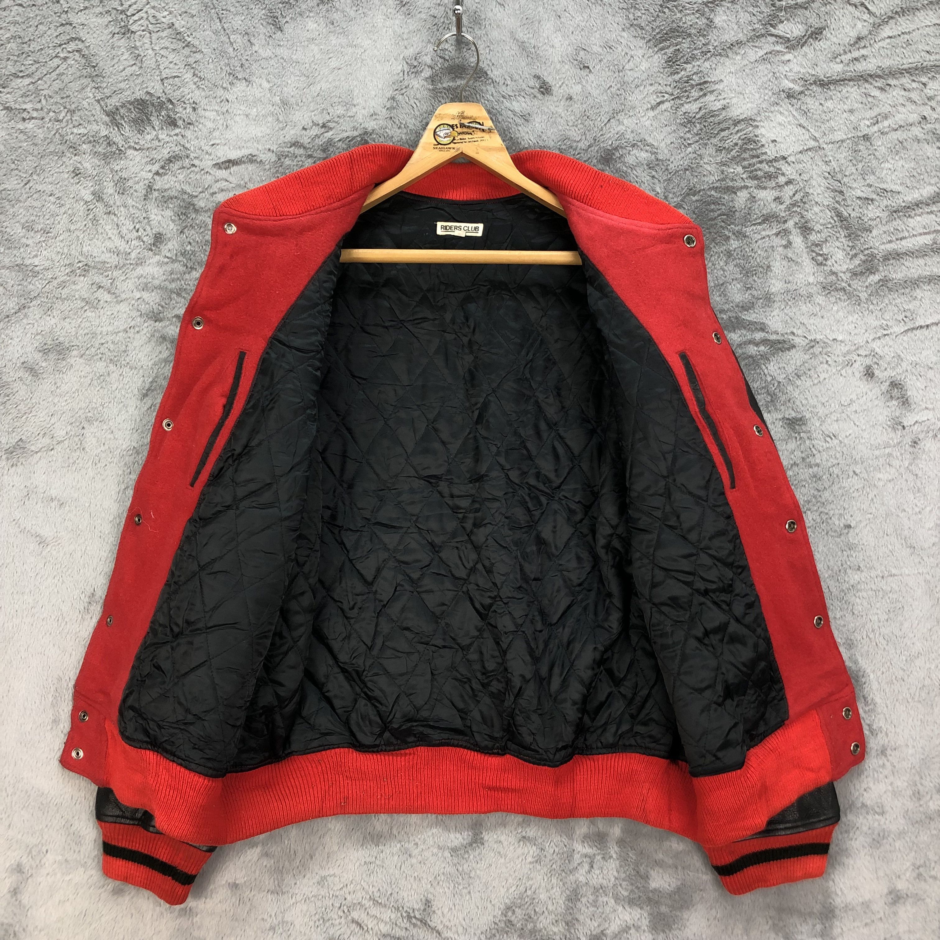 Vintage RIDERS Motorcycle Magazine Wool Leather Varsity #4823-172 Size US L / EU 52-54 / 3 - 10 Thumbnail
