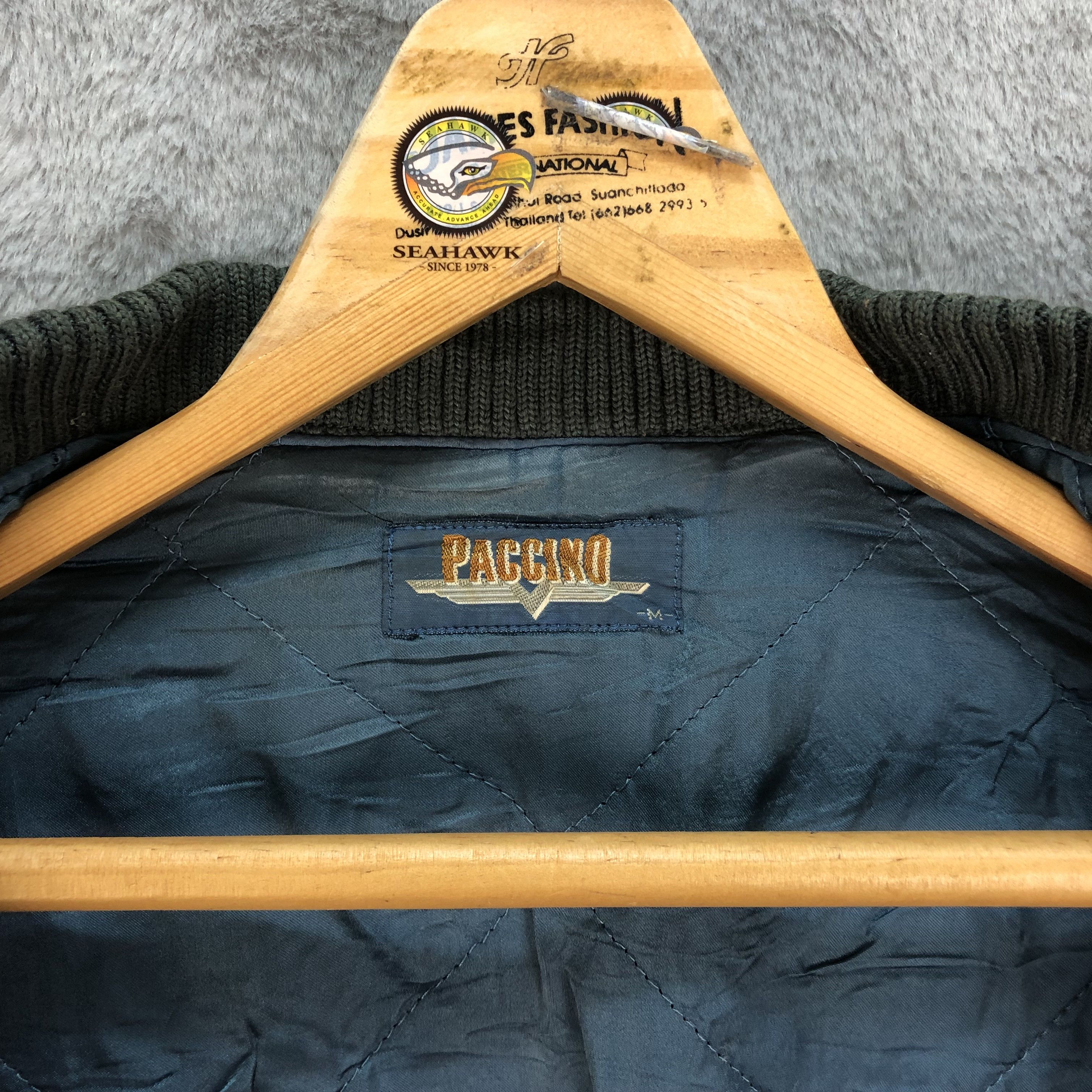 Other Vintage PACCINO Wool Leather Varsity Jacket #4801-170 Size US M / EU 48-50 / 2 - 10 Thumbnail