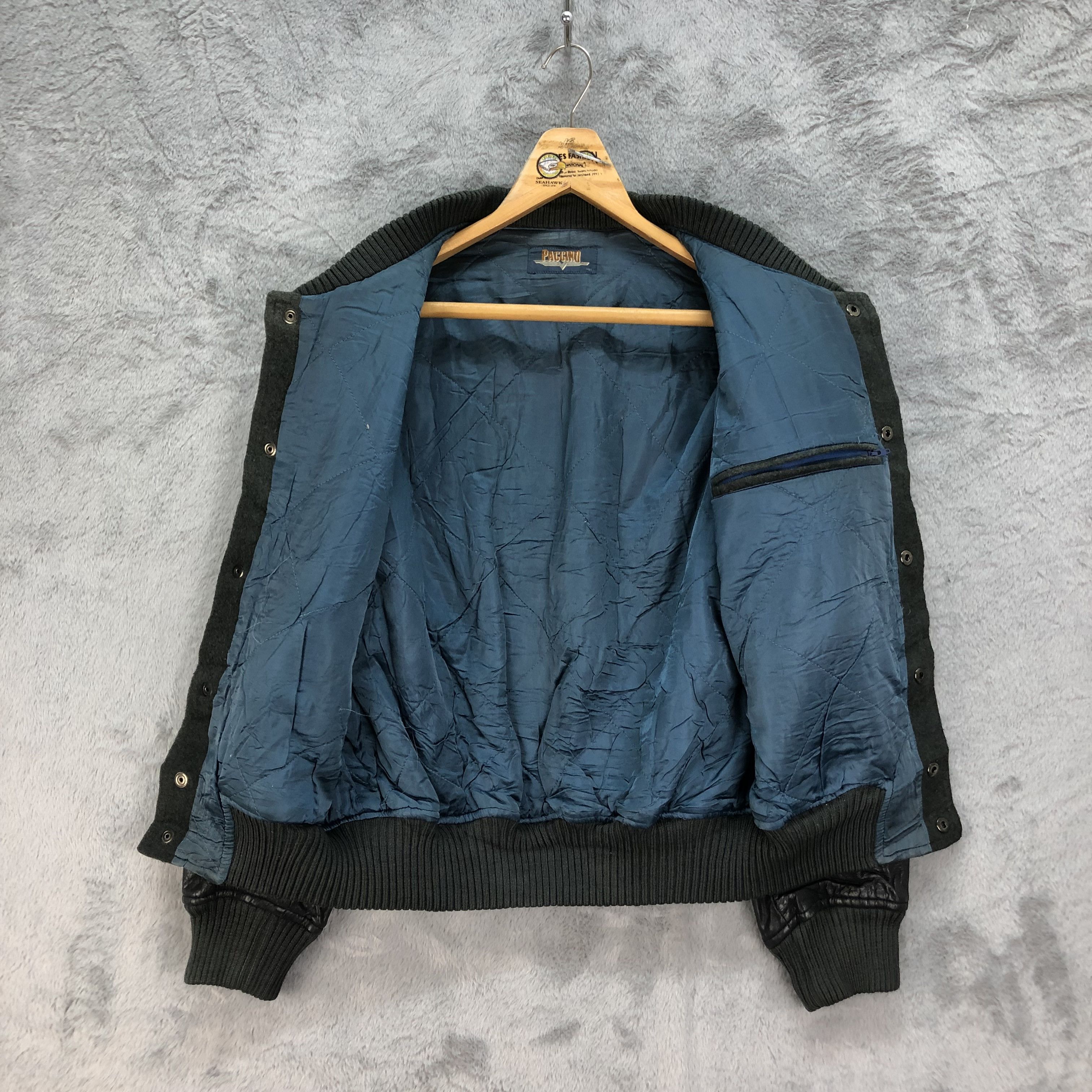 Other Vintage PACCINO Wool Leather Varsity Jacket #4801-170 Size US M / EU 48-50 / 2 - 8 Thumbnail