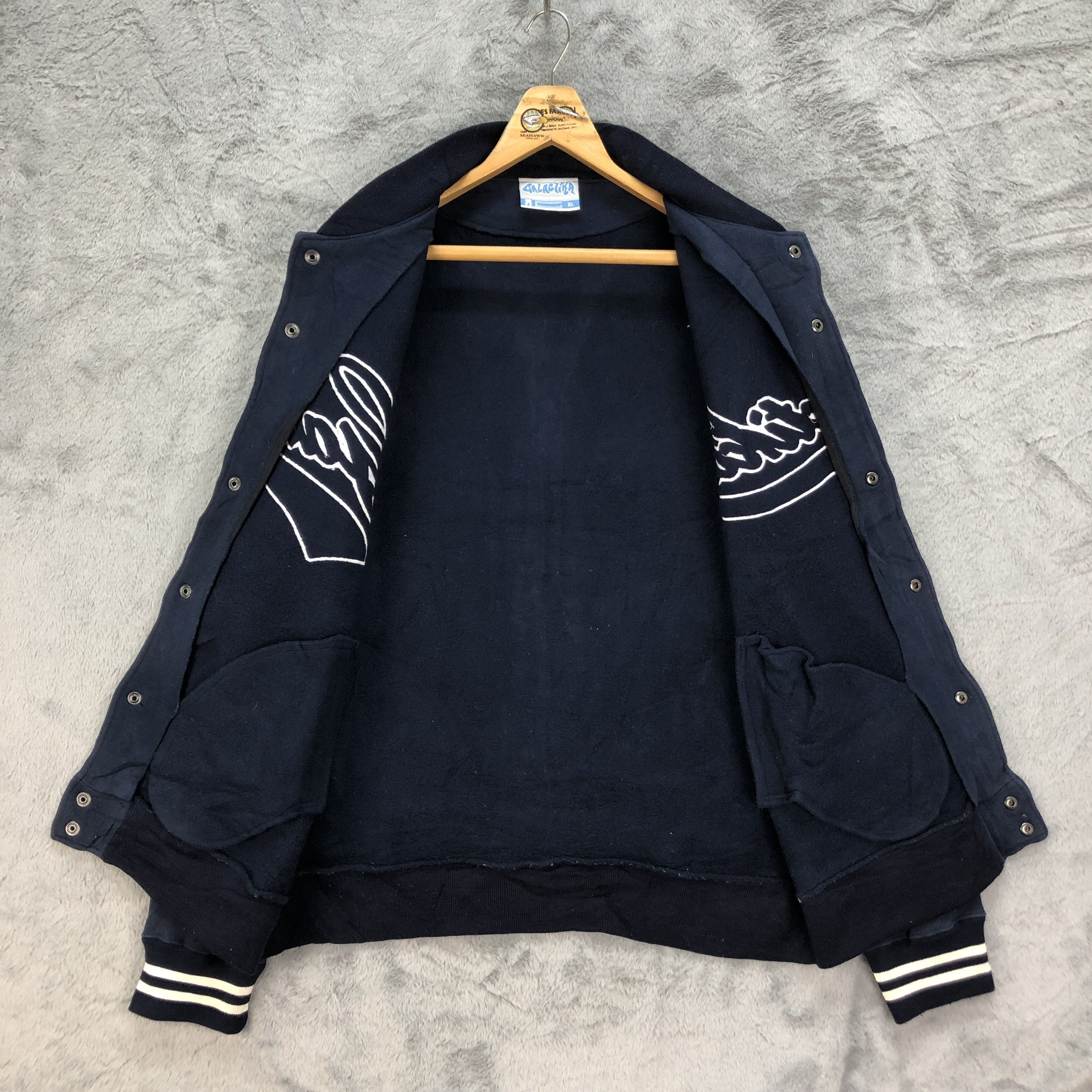 Japanese Brand GALACTIKA Big Logo Varsity Jacket #4800-170 Size US XL / EU 56 / 4 - 11 Thumbnail