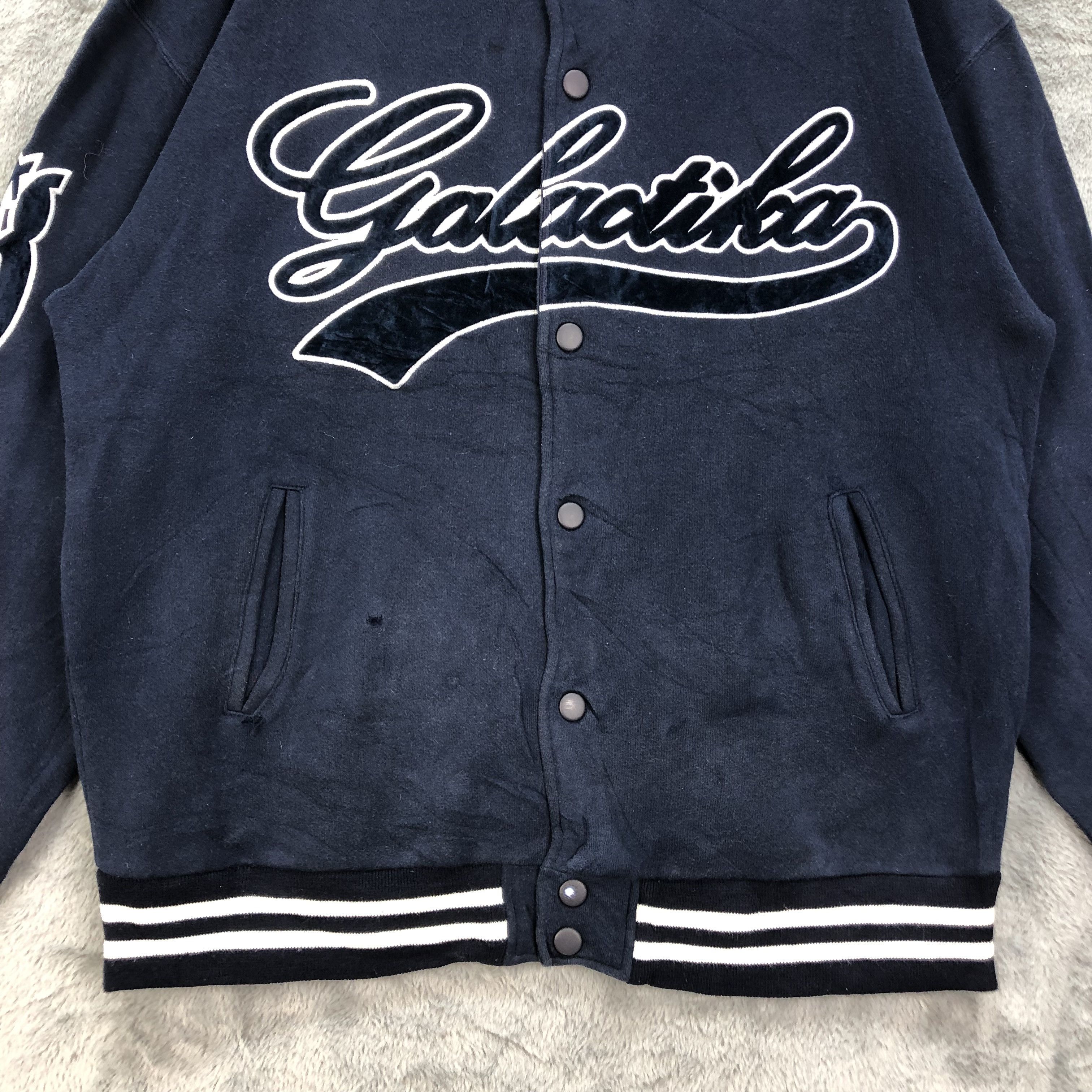 Japanese Brand GALACTIKA Big Logo Varsity Jacket #4800-170 Size US XL / EU 56 / 4 - 4 Thumbnail