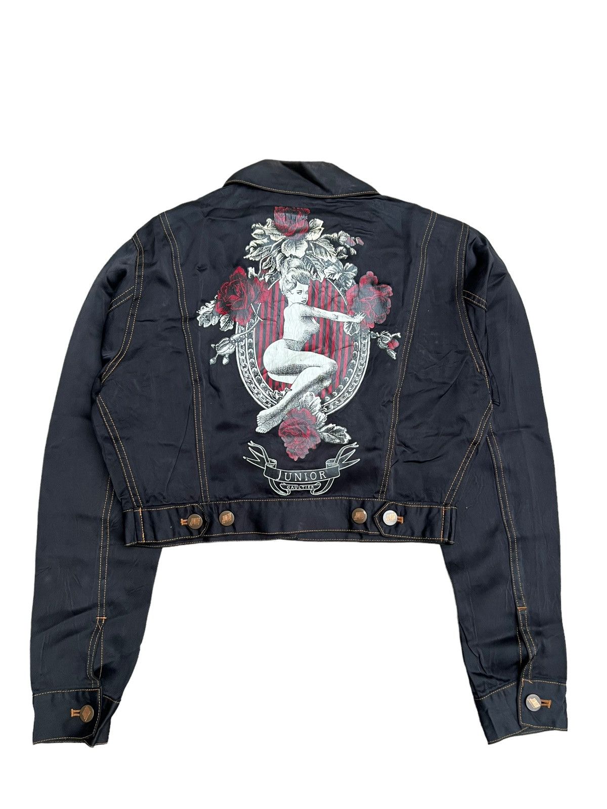 image of Archival Clothing x Jean Paul Gaultier Vintage Jean Paul Gaultier Cropped Bomber Jacket in Black, W